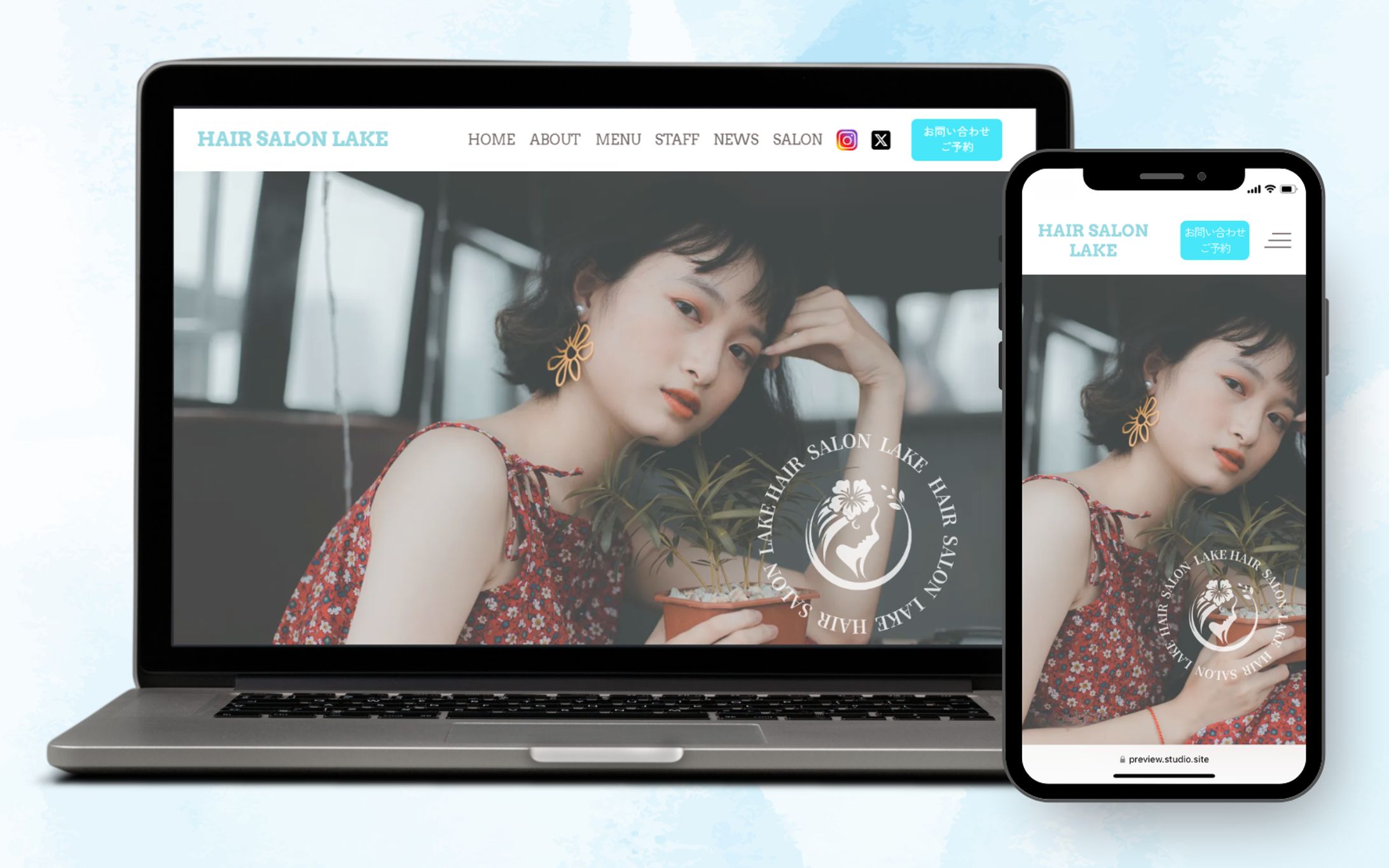 美容室ホームページ（架空サイト）-1