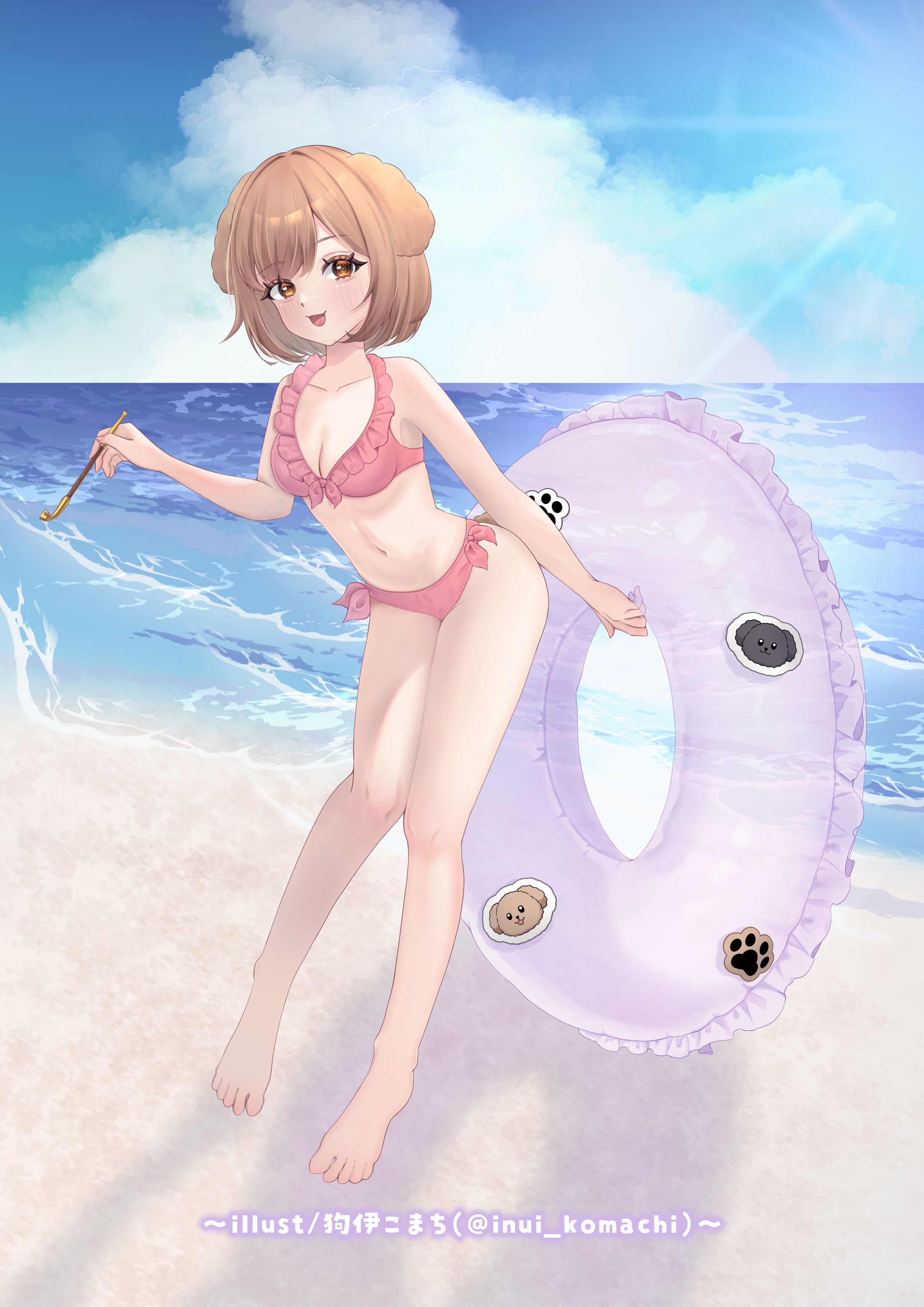 犬月キマリ/水着イラスト-1