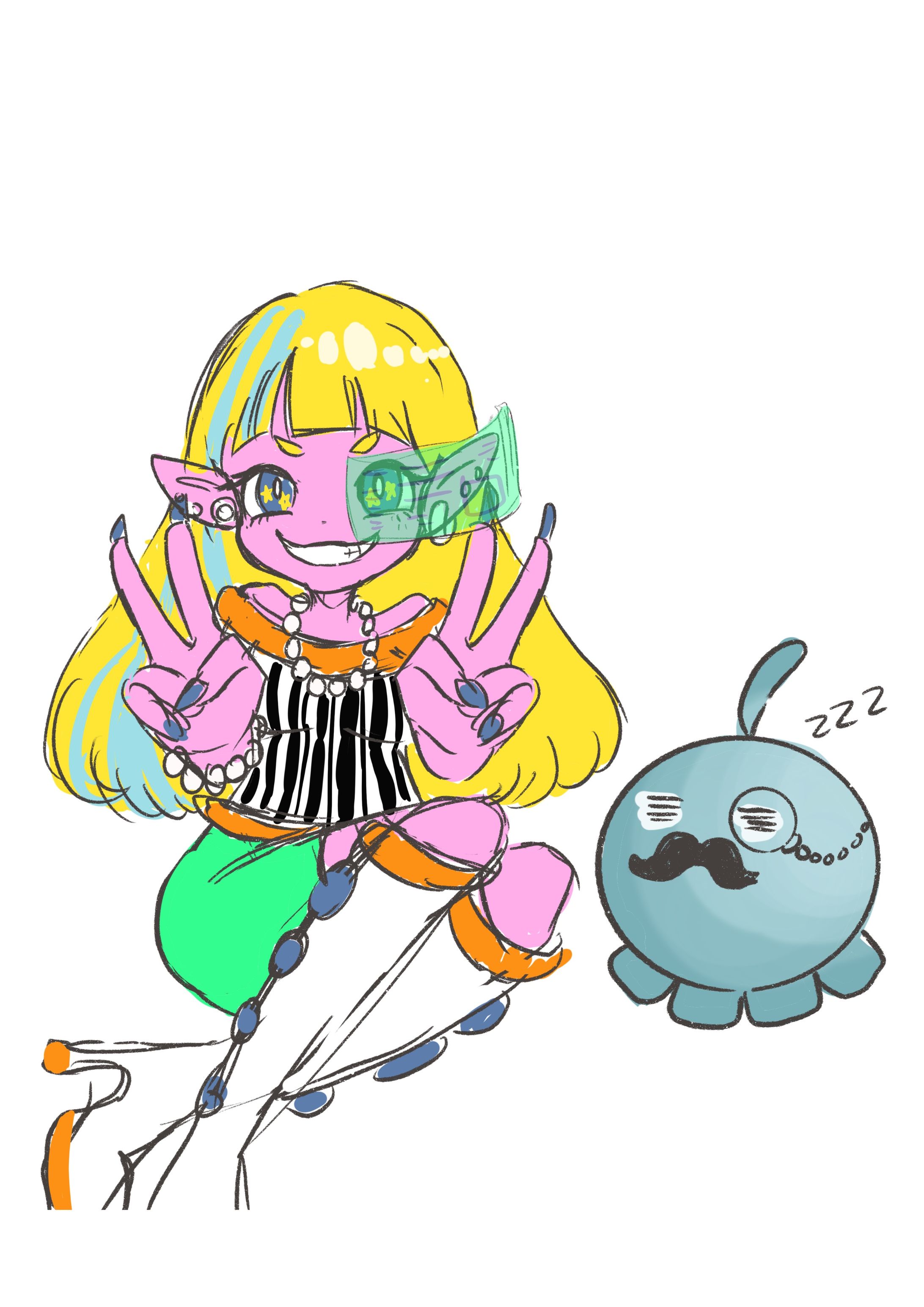 キャラデザ　ラフ-1