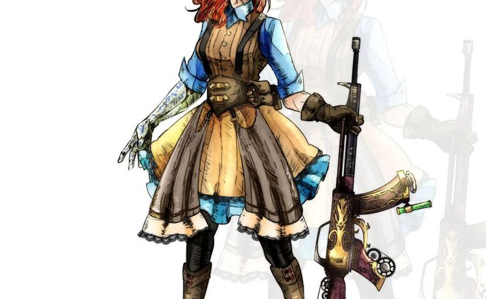 Some character design based on an oc I made when I was a kid : ) (she turned out veeery different from the original inspiration tho lol)

#originalcharacter #steampunk #anime #animegirl
#oc #characterdesign