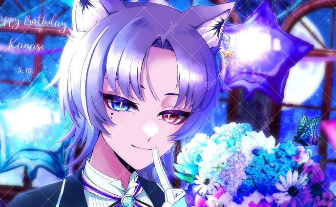 狼のVライバーさんのお誕生日記念イラスト