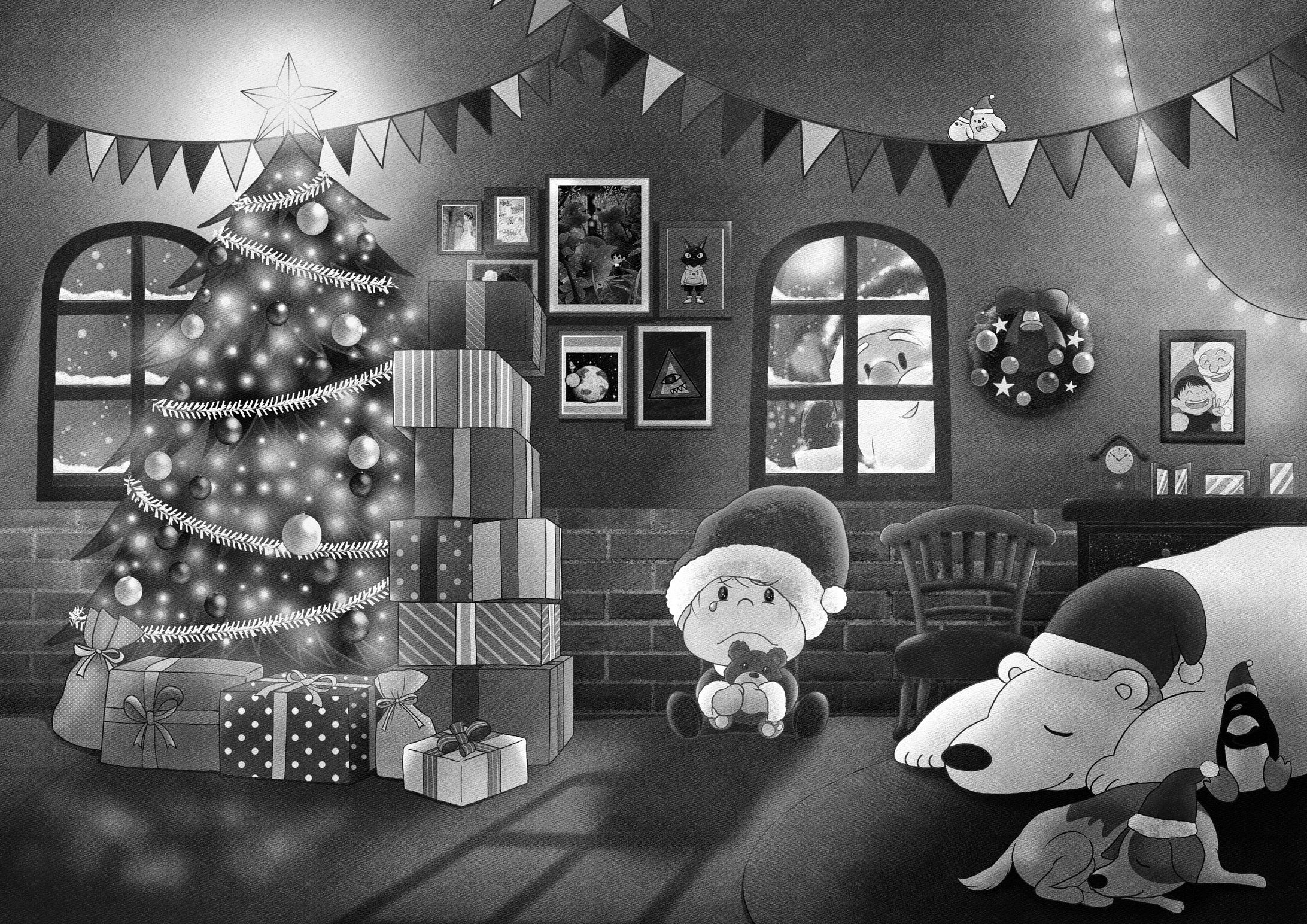 ぱんだ様オーダー品　サンタクロース　パクパクパペット　クリスマス as-4261_2.jpg