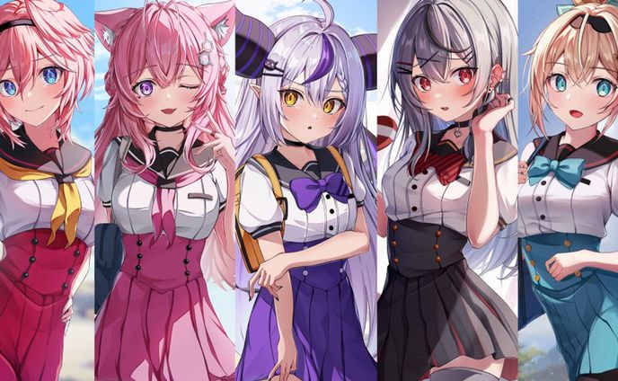 【二次創作】holoX学制服シリーズ