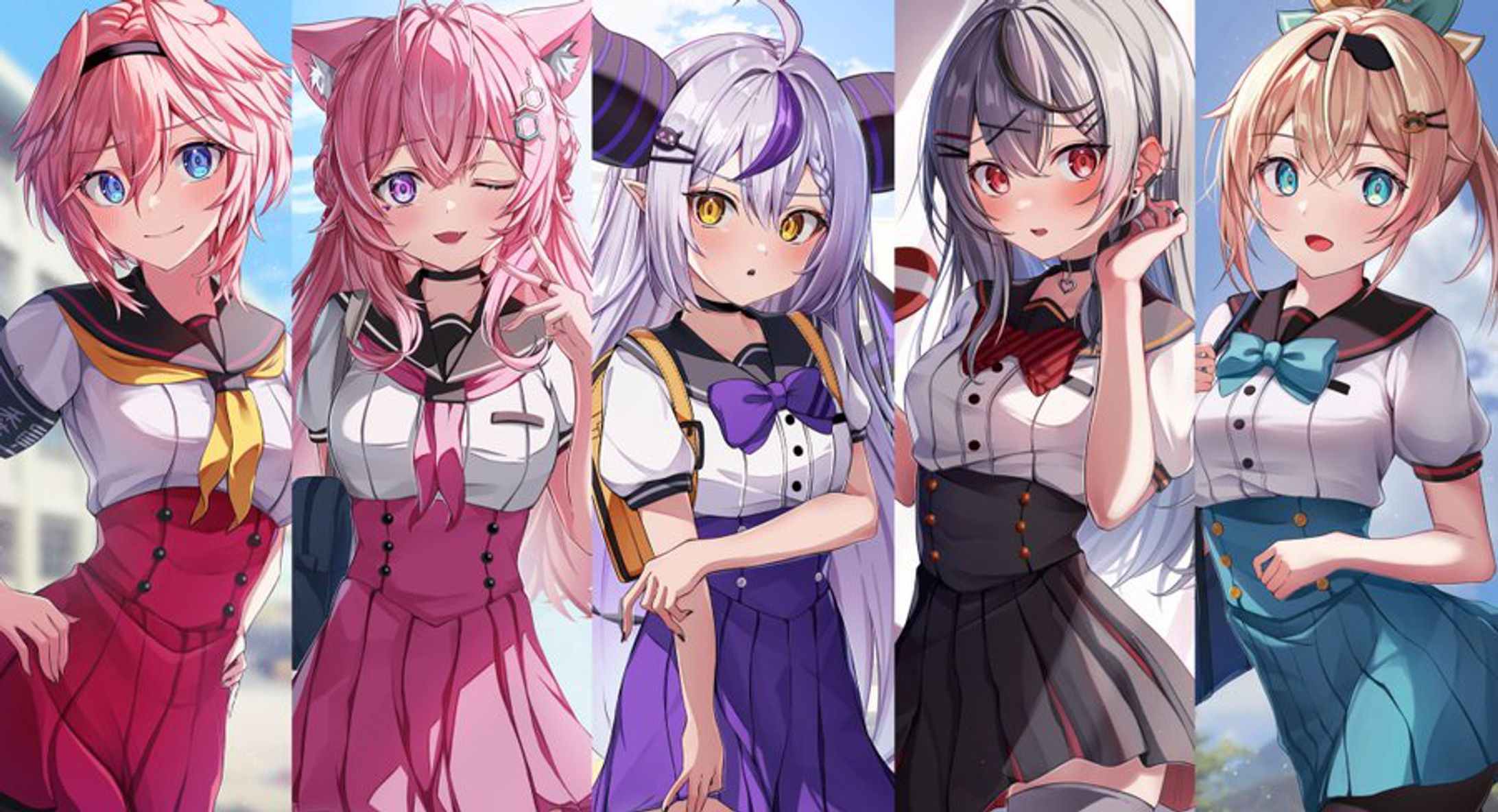 【二次創作】holoX学制服シリーズ-1