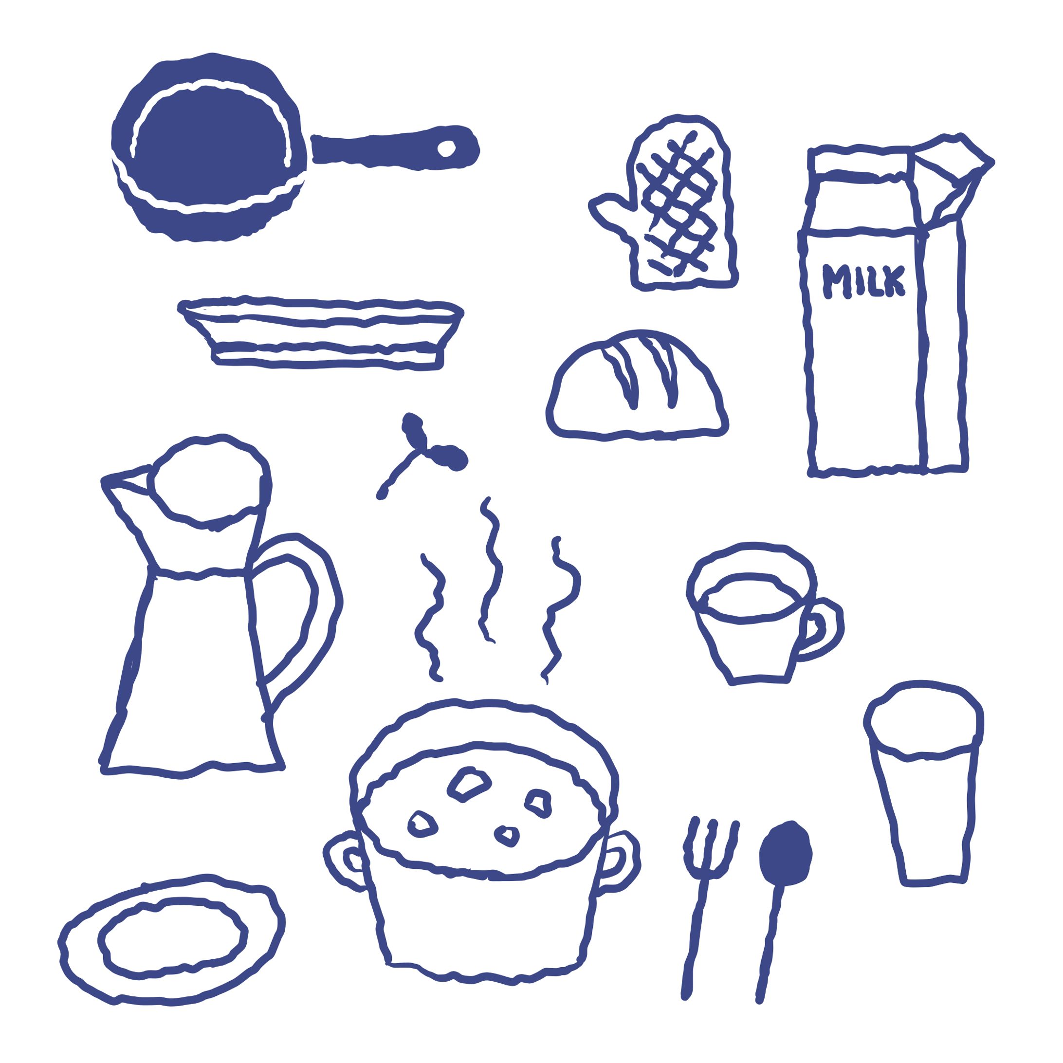 朝食のイラスト-1