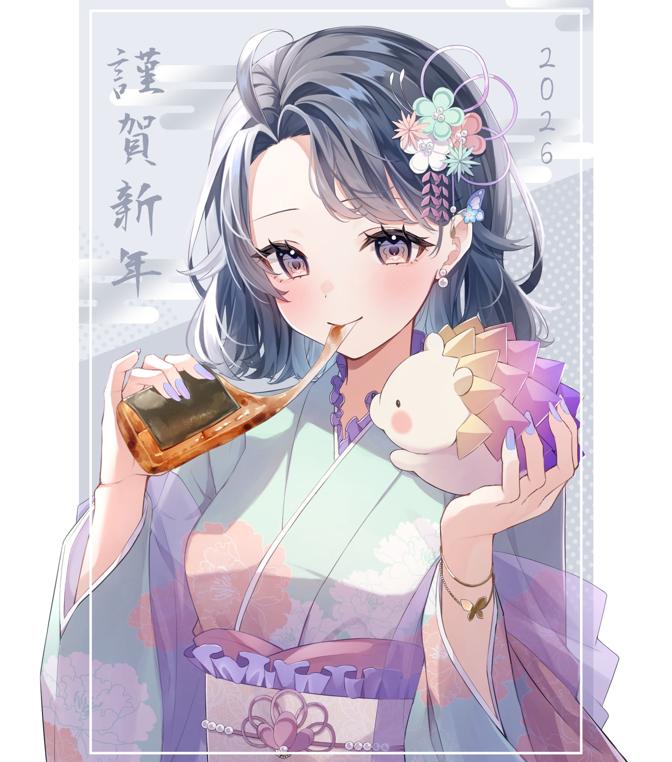 夢木モリカ様 年賀状用イラスト-1