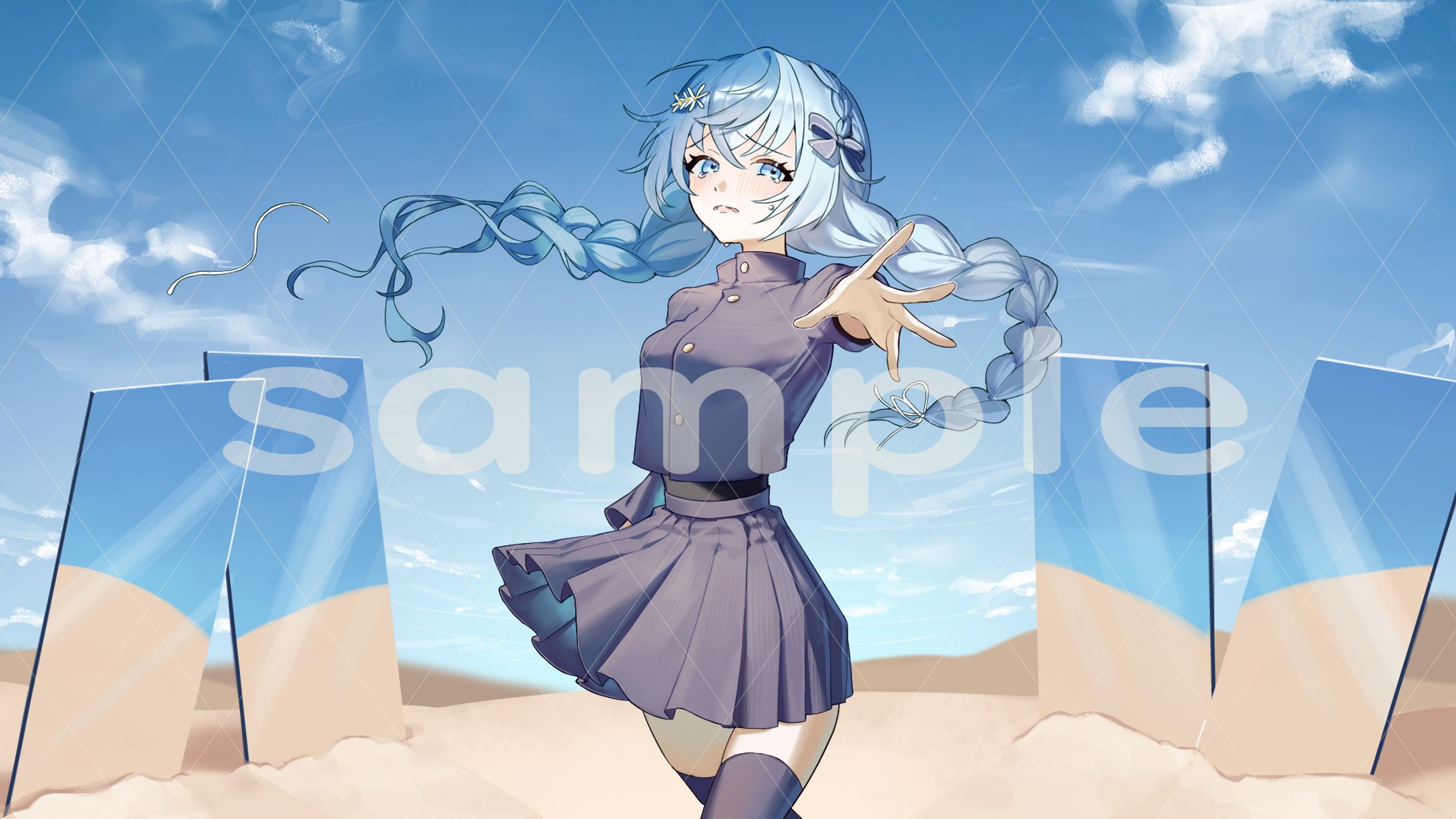 白咲 百合様/歌ってみたイラスト-1