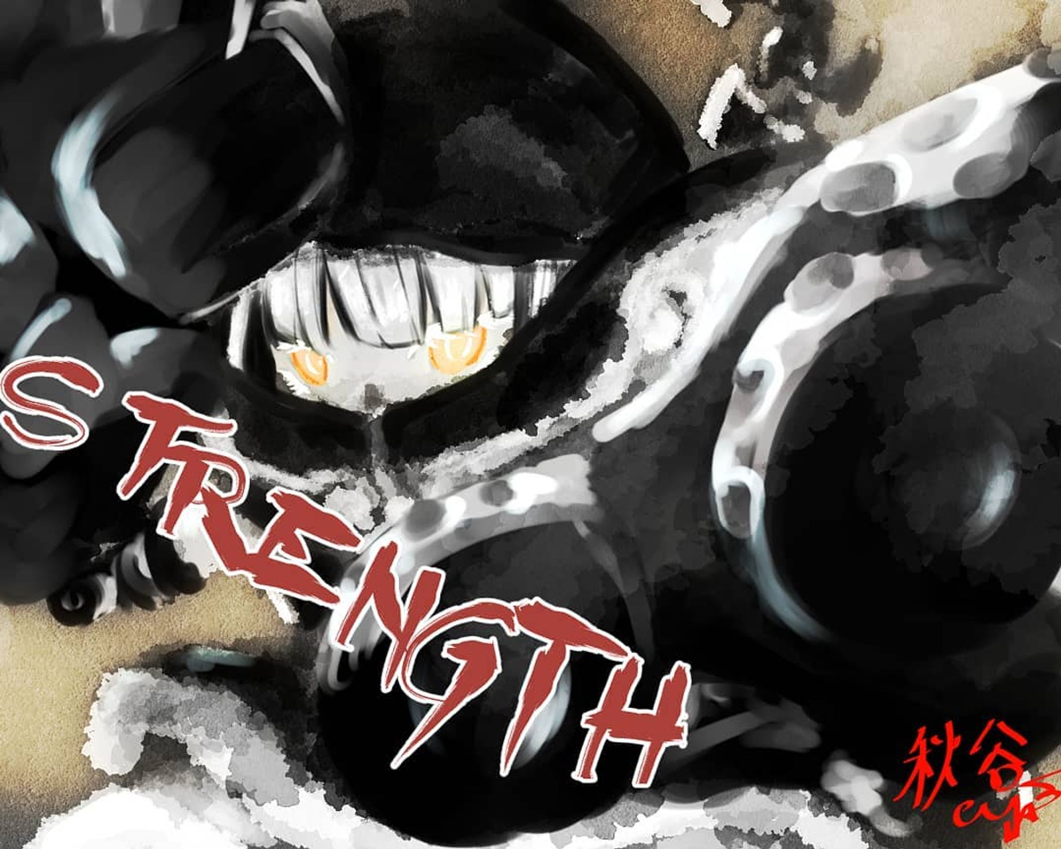 #漫研版夜のお絵描き60分一本勝負 #ブラックロックシューター #イラスト好きな人と繋がりたい #イラスト #武器 #strength #brs #supercell #insane #art #drawing-1