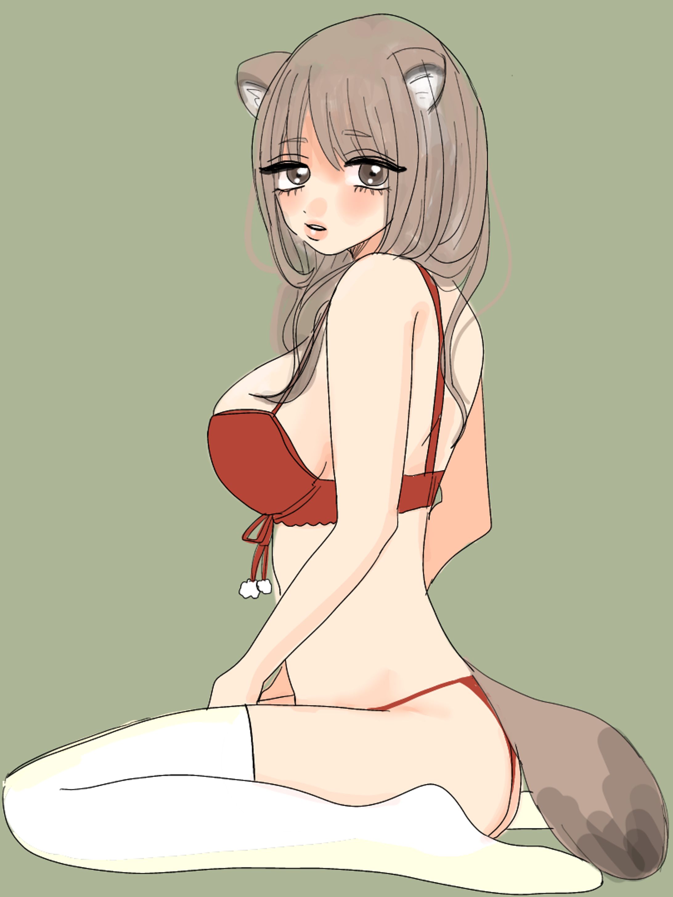 ケモ耳　巨乳サンタ-1