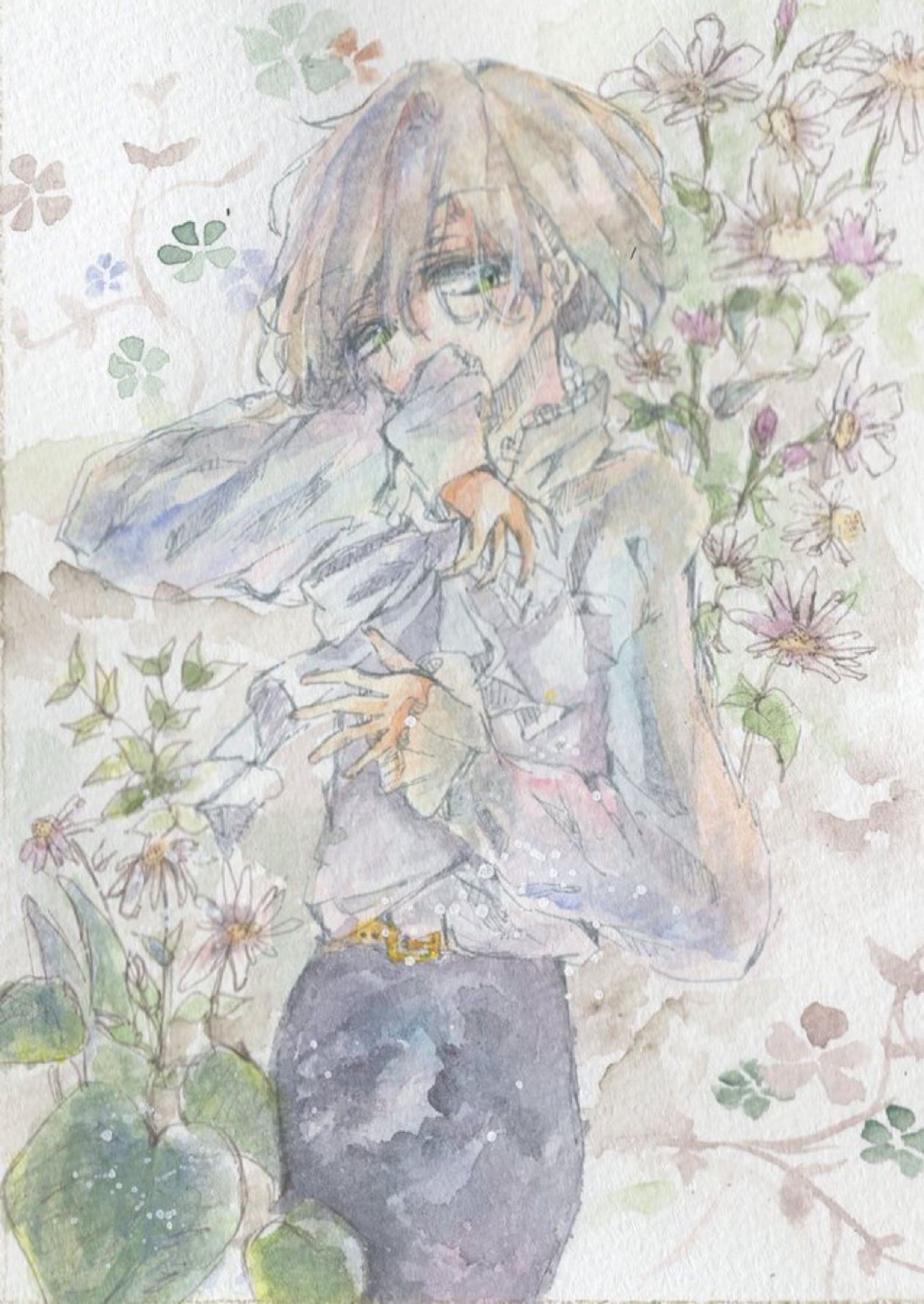 【水彩イラスト】新緑の薫り-1