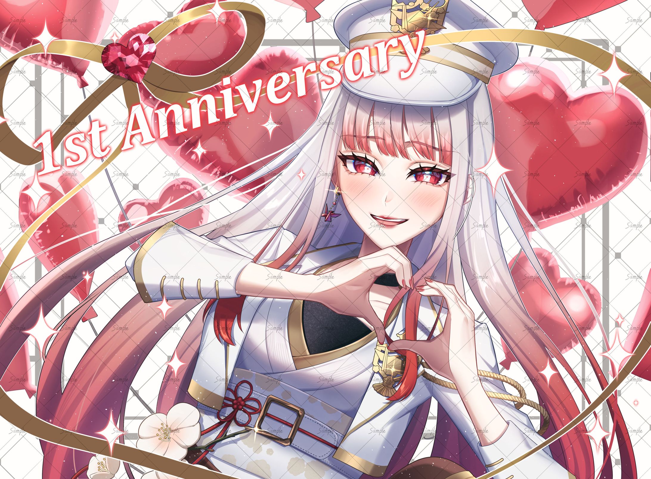 紅千鳥ちづ様活動１周年記念イラスト-1