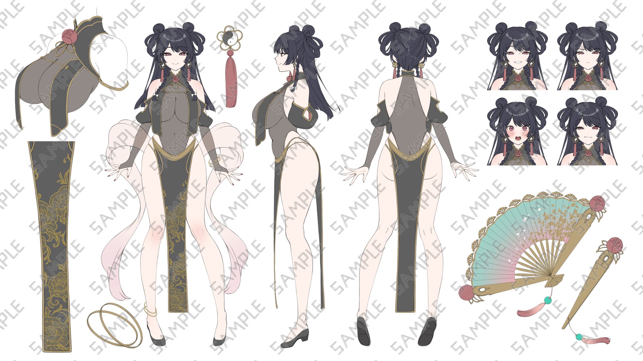 FemdomAtelier様　キャラクターデザイン　三面図-1