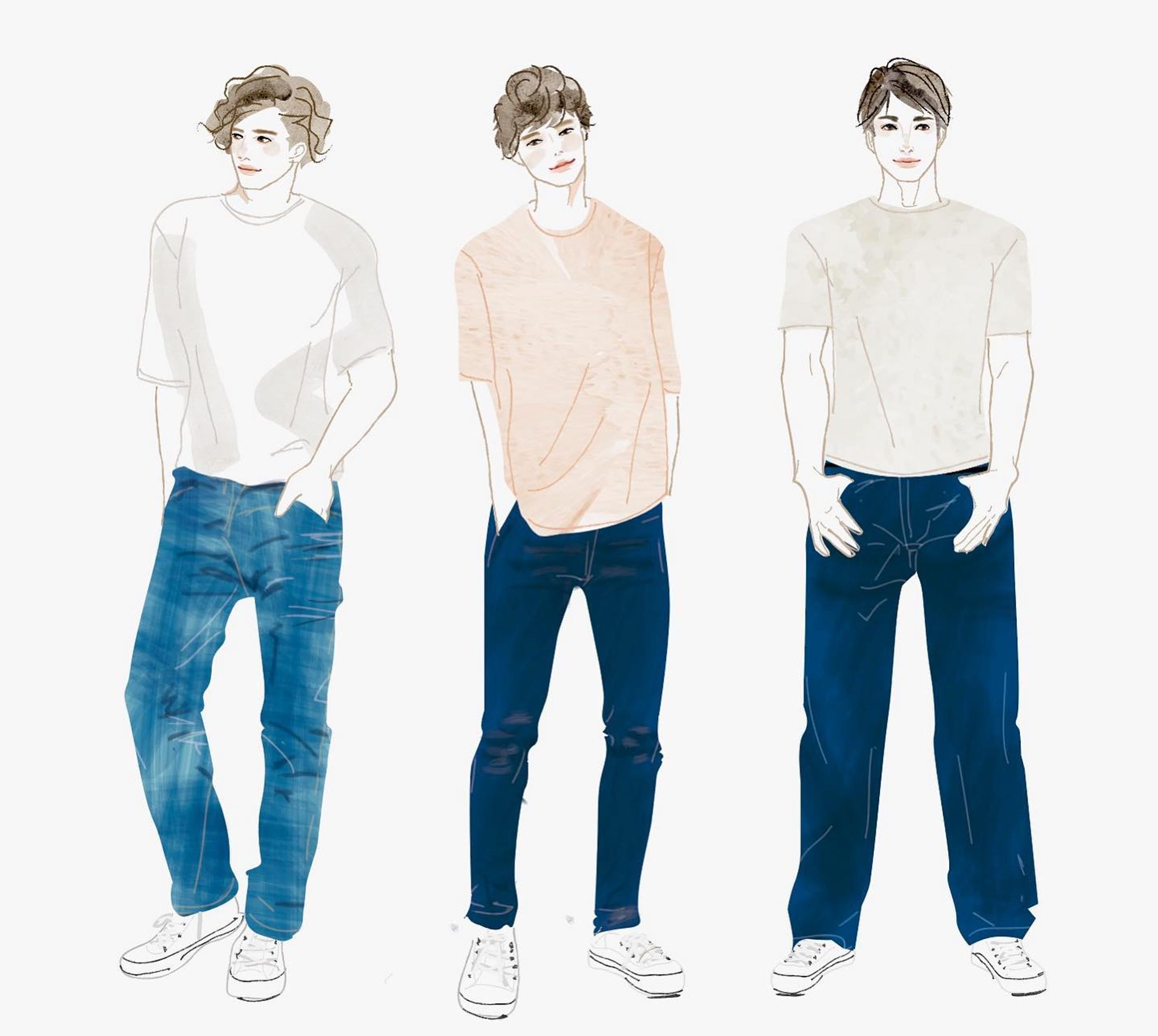 【お仕事】
8/3〜16までJR名古屋タカシマヤ「Love♡DENIM」フェアのイラストを担当しました。

こちらはメンズ元絵です。-1