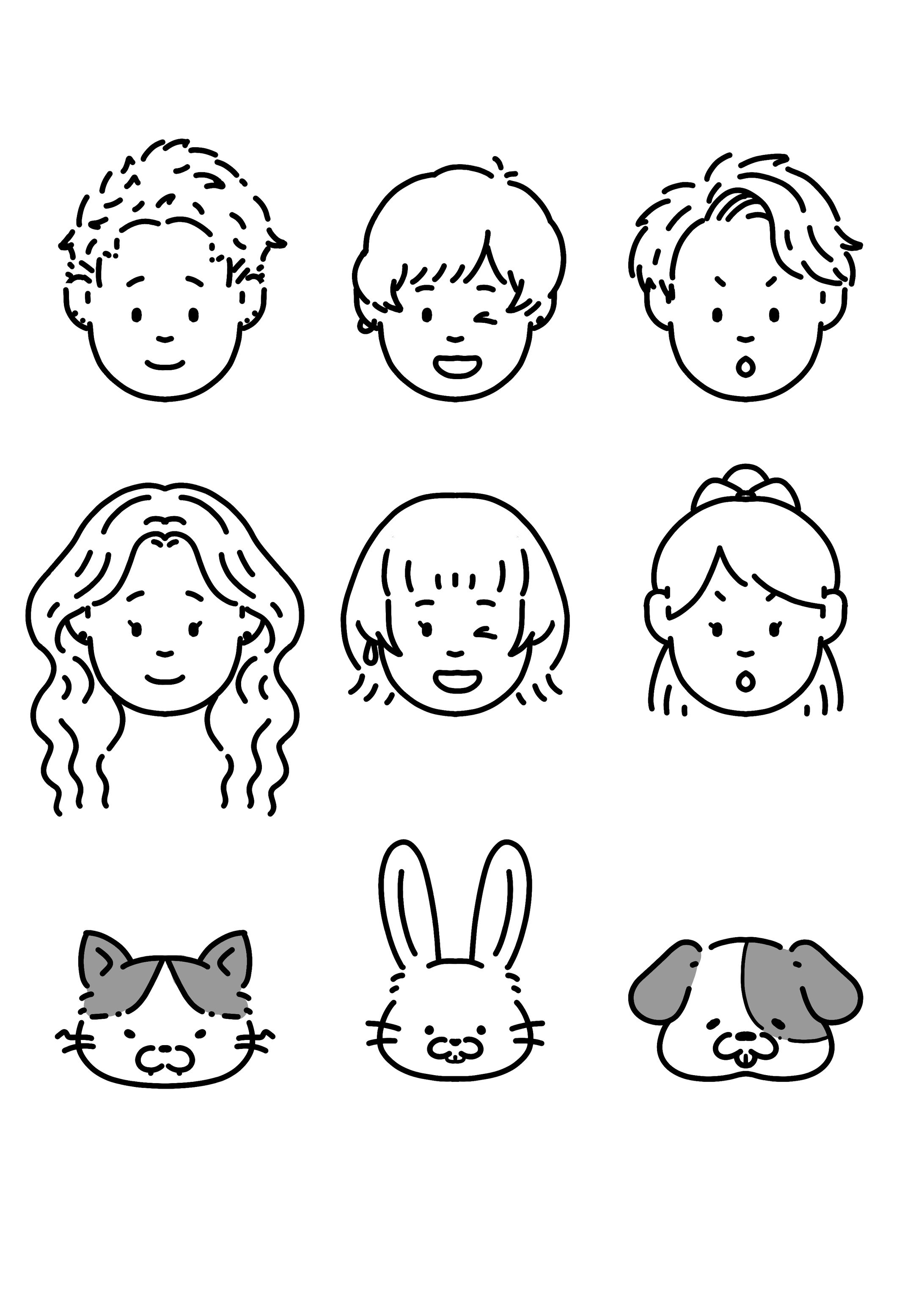 シンプル似顔絵-1