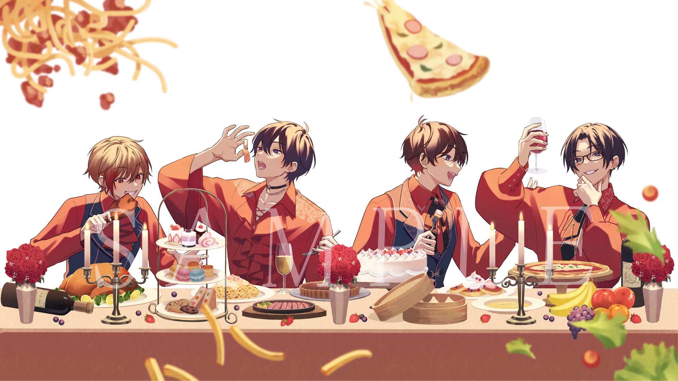 【天月様・96猫様・志麻様・リモーネ先生様】「main dishが足りてない」歌ってみたMV用イラスト-1