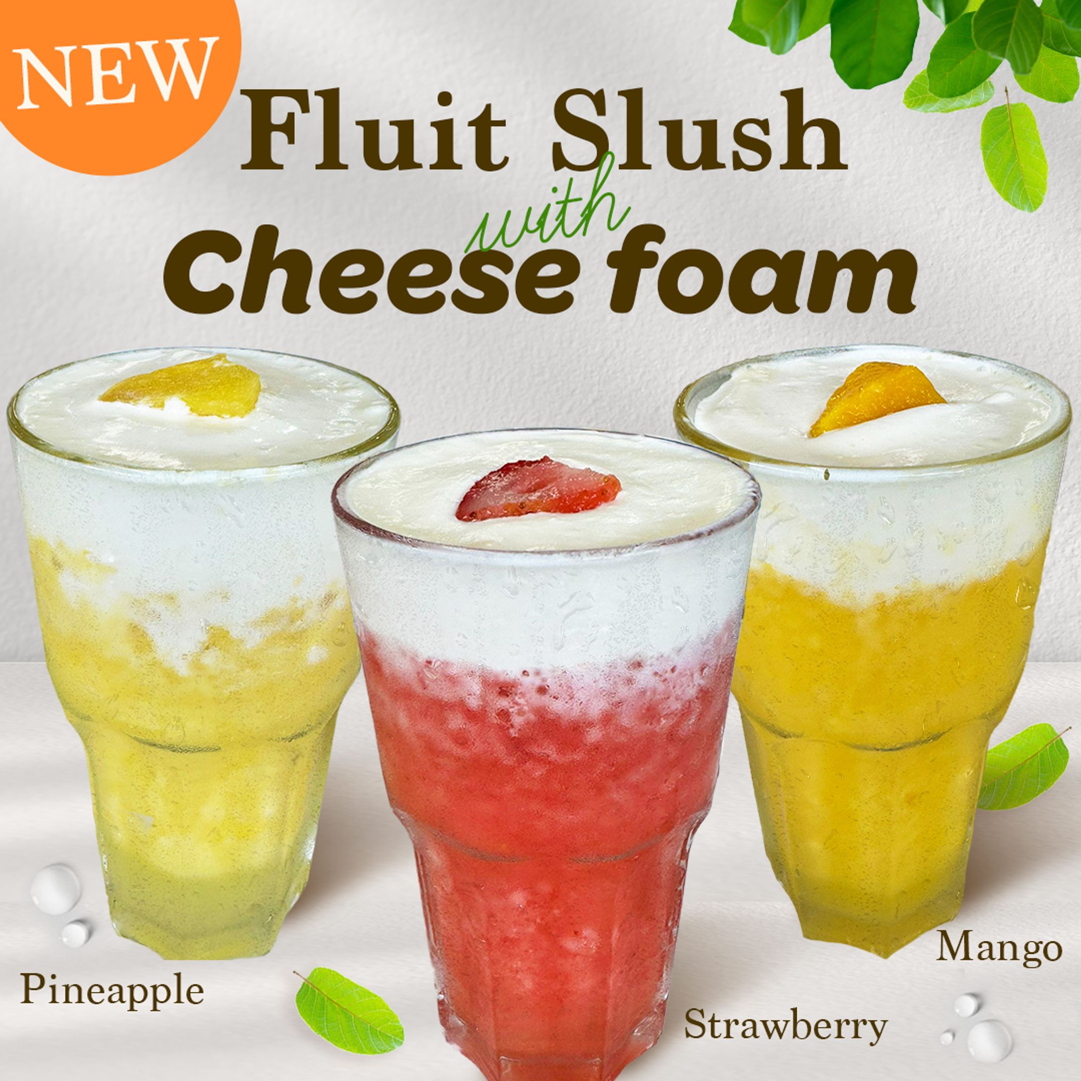 Fruit slush with cheese foam-1