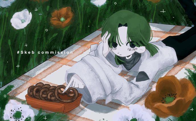 一枚絵、commission イラスト