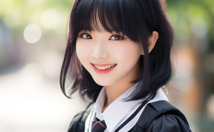 高校生ポートレイト AI生成