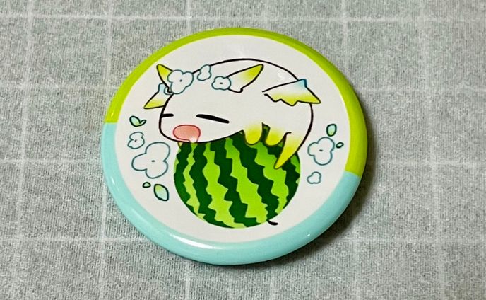 缶バッチイラスト / 緑李しゃお
