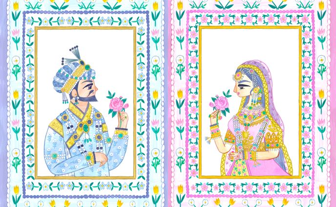 Portrait of an Indian couple