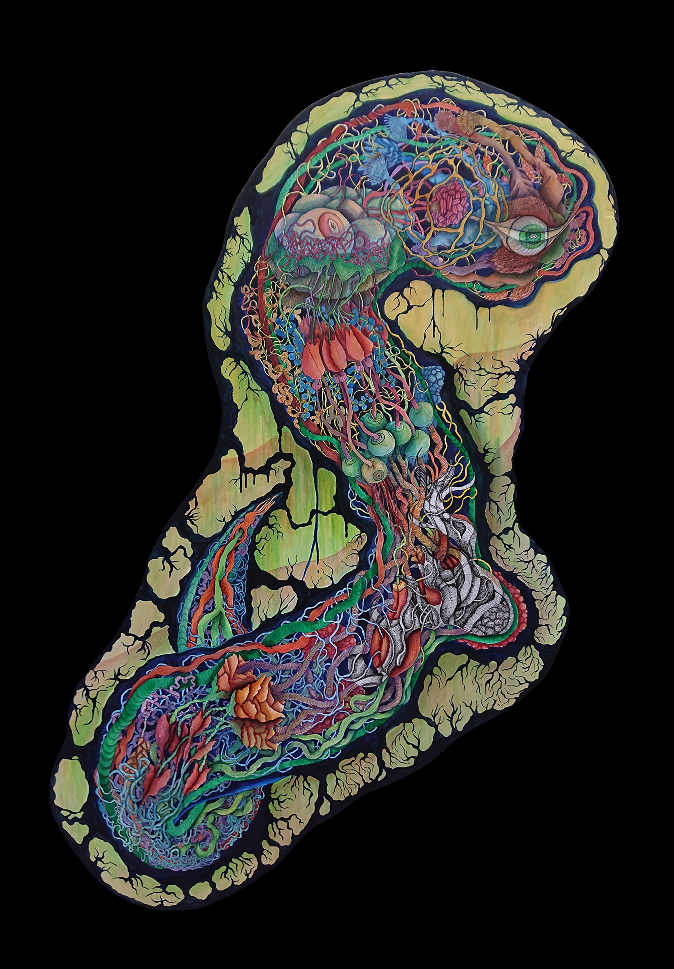 絵画作品「自己のスケッチ-拘泥」-1