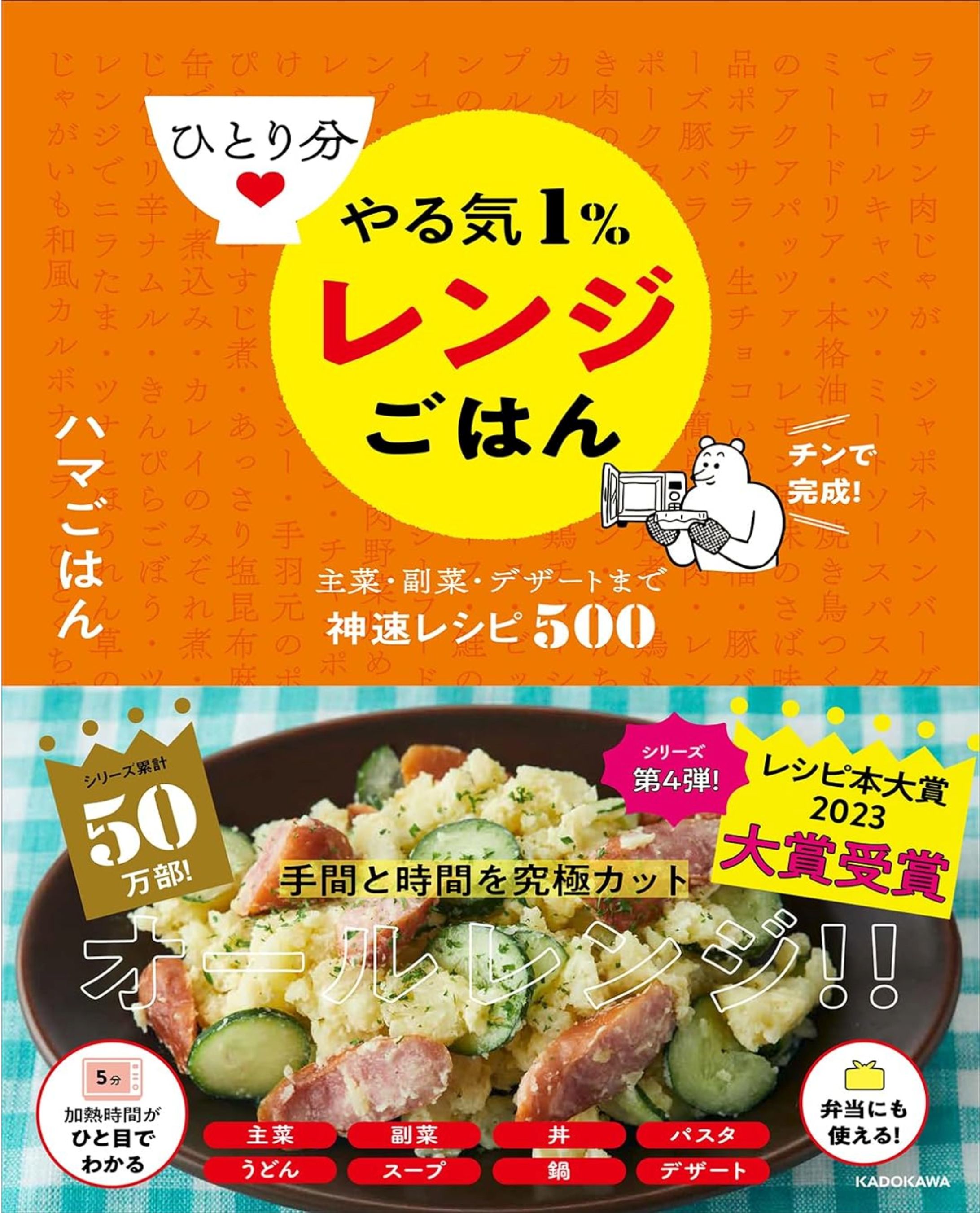 【書籍】ひとり分 やる気1%レンジごはん-1