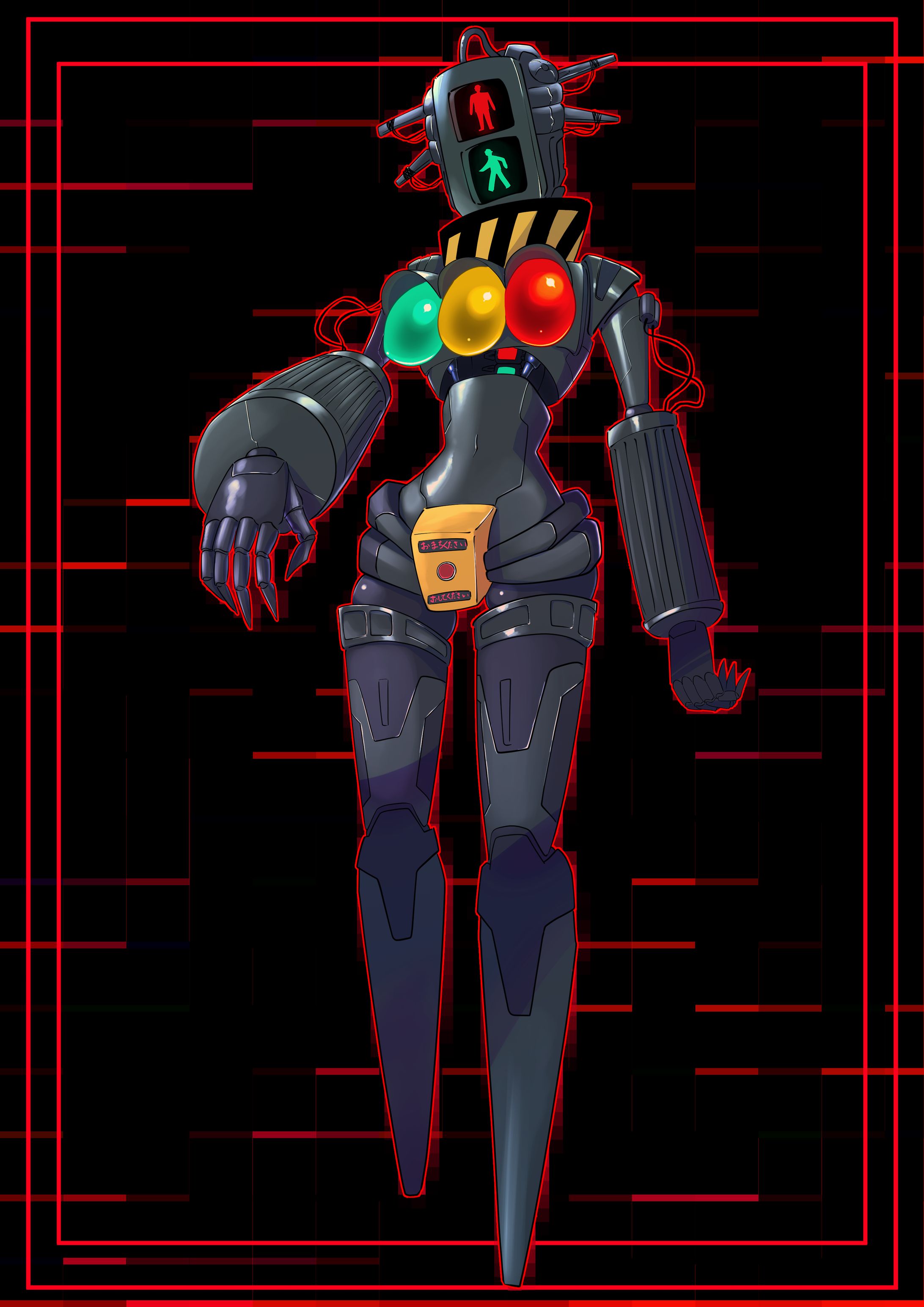 信号機モチーフロボ娘-1