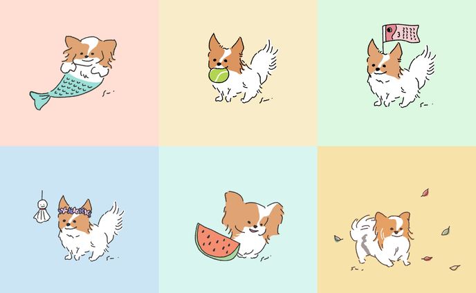 ペットの似顔絵アイコン