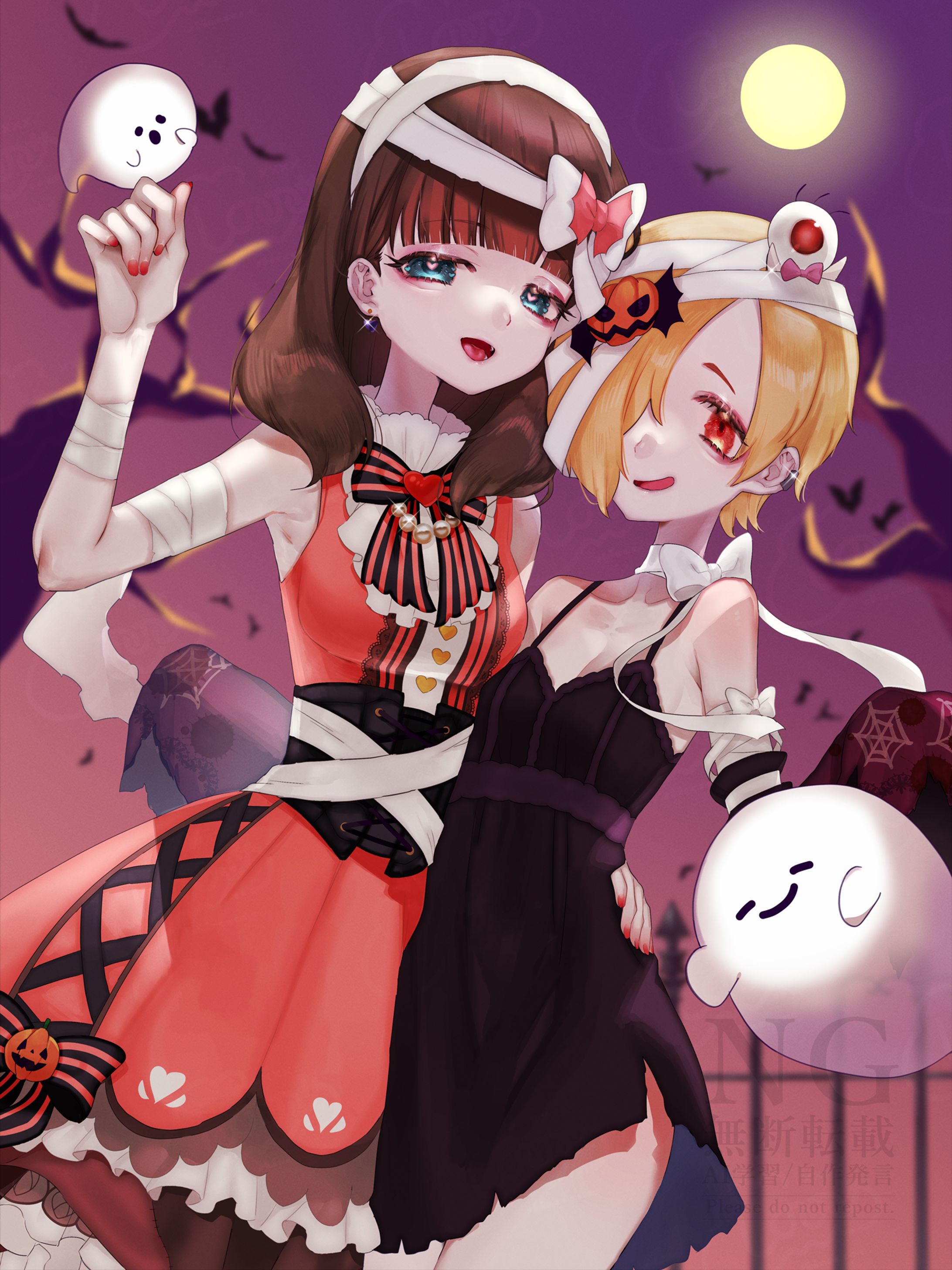 【イラスト寄稿】デレマス 佐久間まゆ＆白坂小梅 カレンダー用イラスト-1