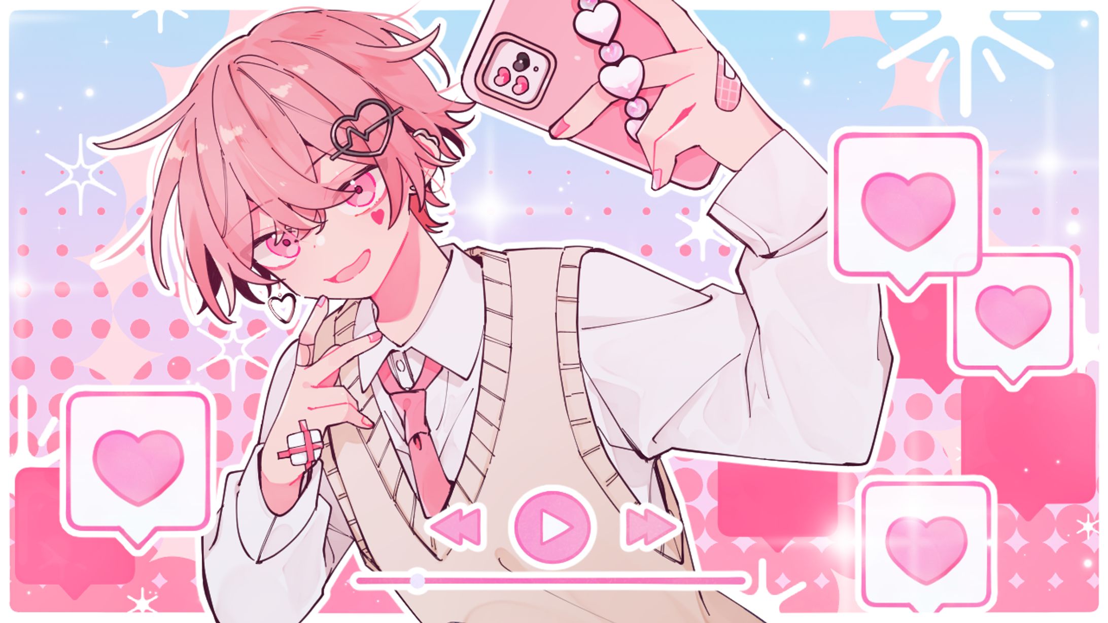 【ご依頼】ラヴィ/Lavi様『パペットマペット』歌ってみたサムネイルイラスト-1