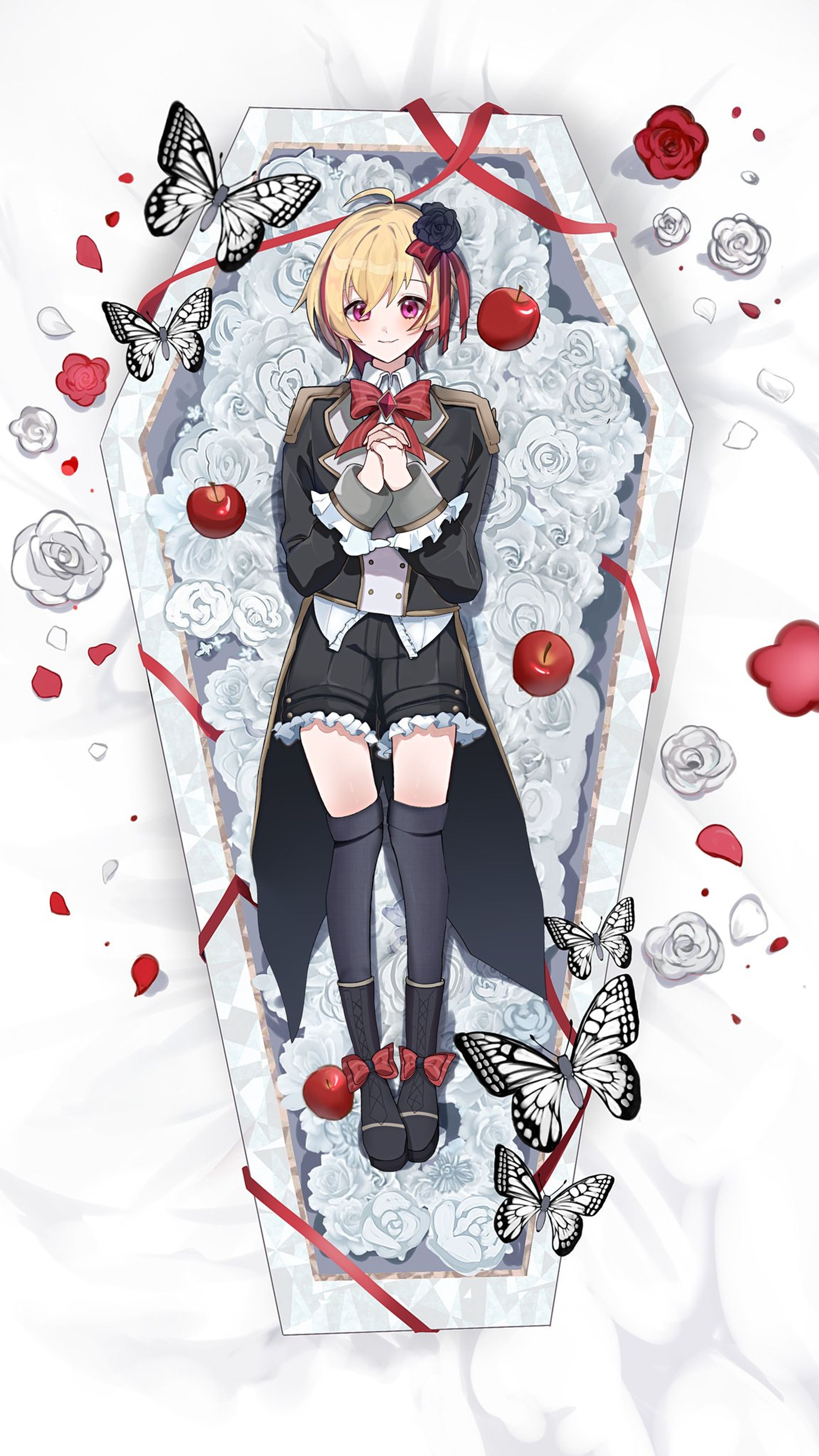 とんかつ様「白い雪のプリンセスは」歌ってみた/MVイラスト-1