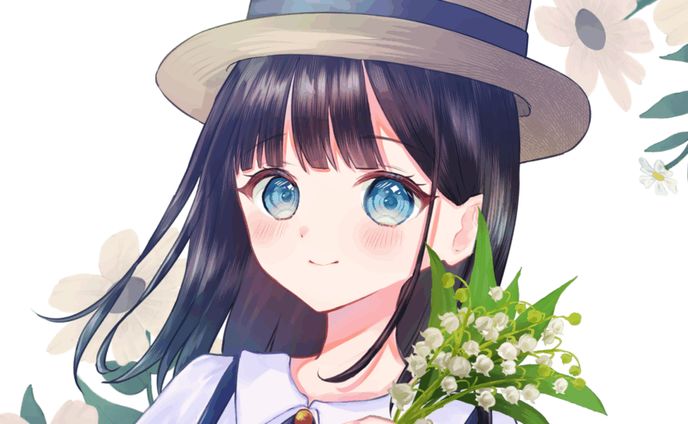 少女とすずらん