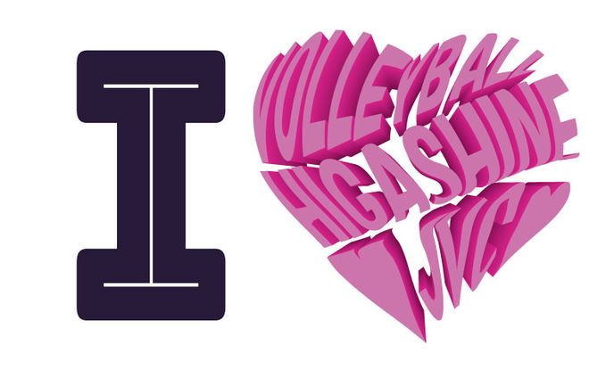 Logo: Volleyball + heart