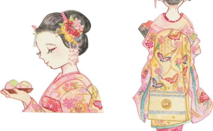 舞妓さんカットイラスト