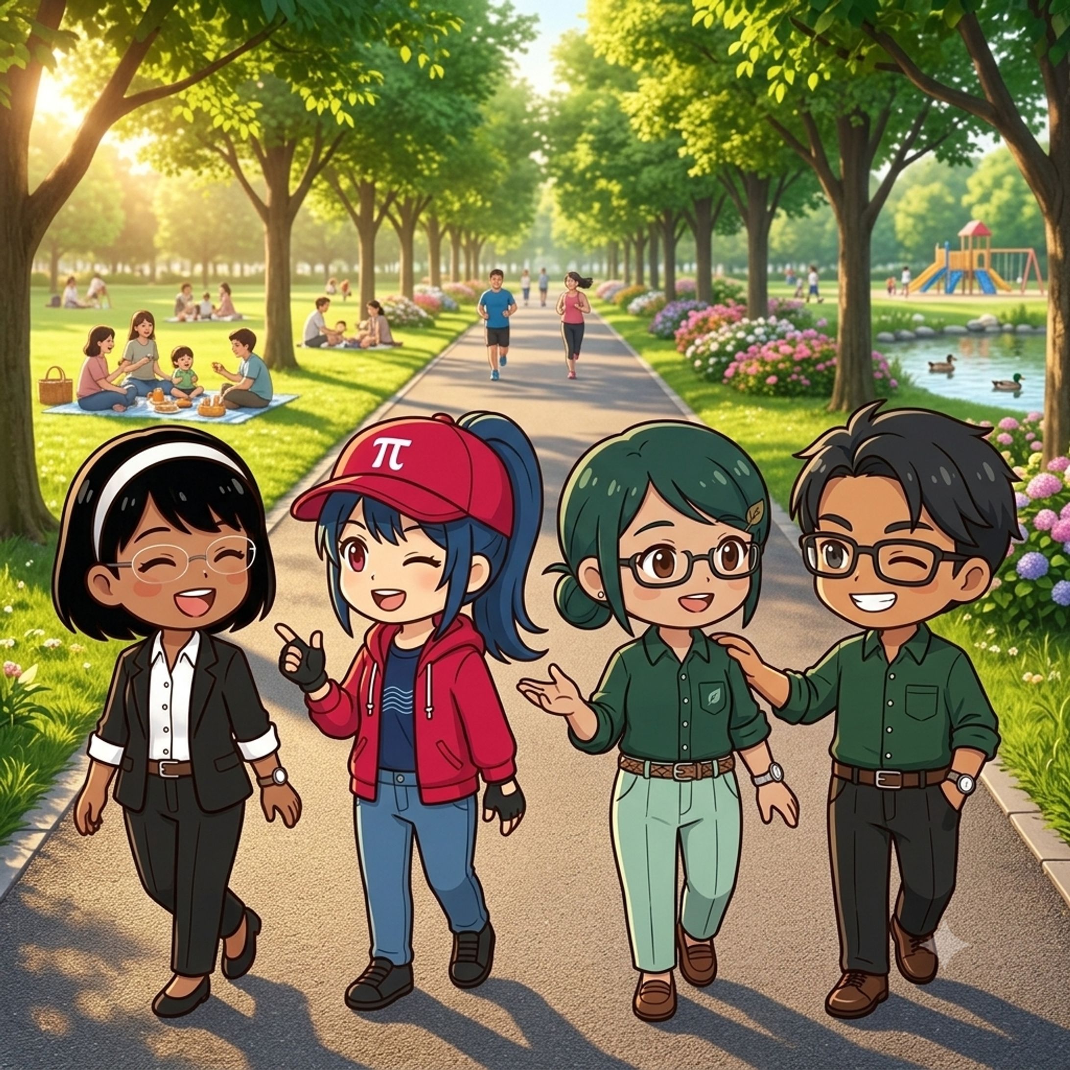 チビキャラで仲良くお散歩-1