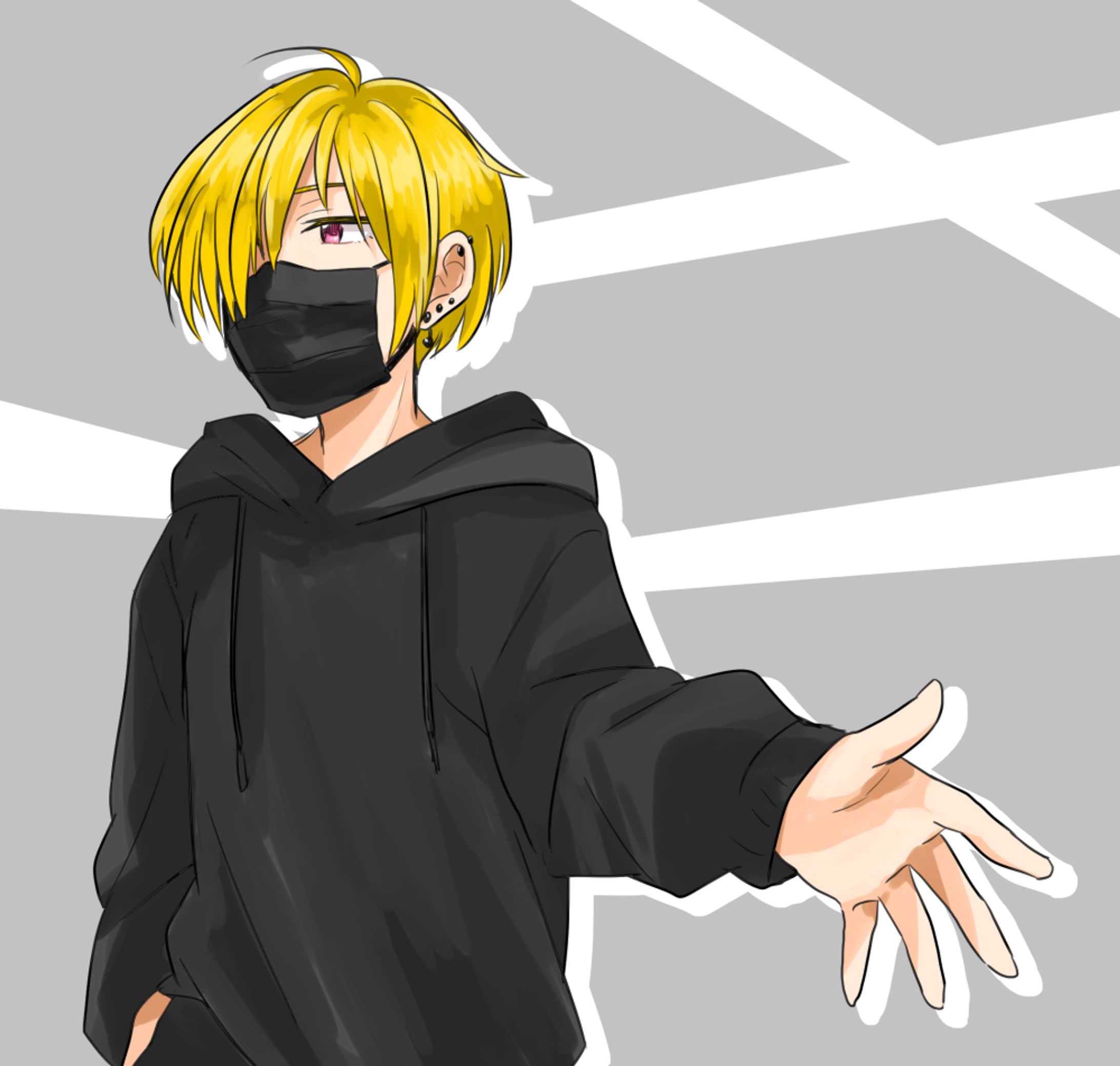 【創作】パーカー男子-1