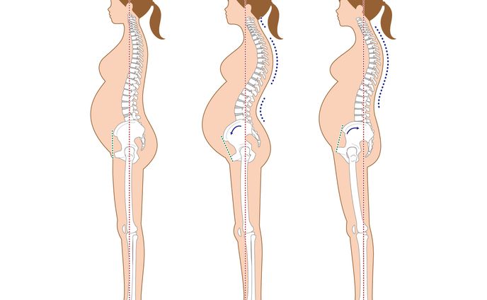 妊婦さんの姿勢（立位）