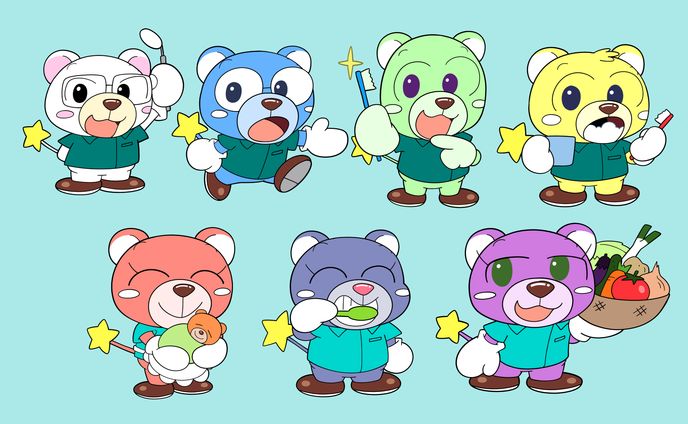 歯科医院 キャラクター新規ポーズ