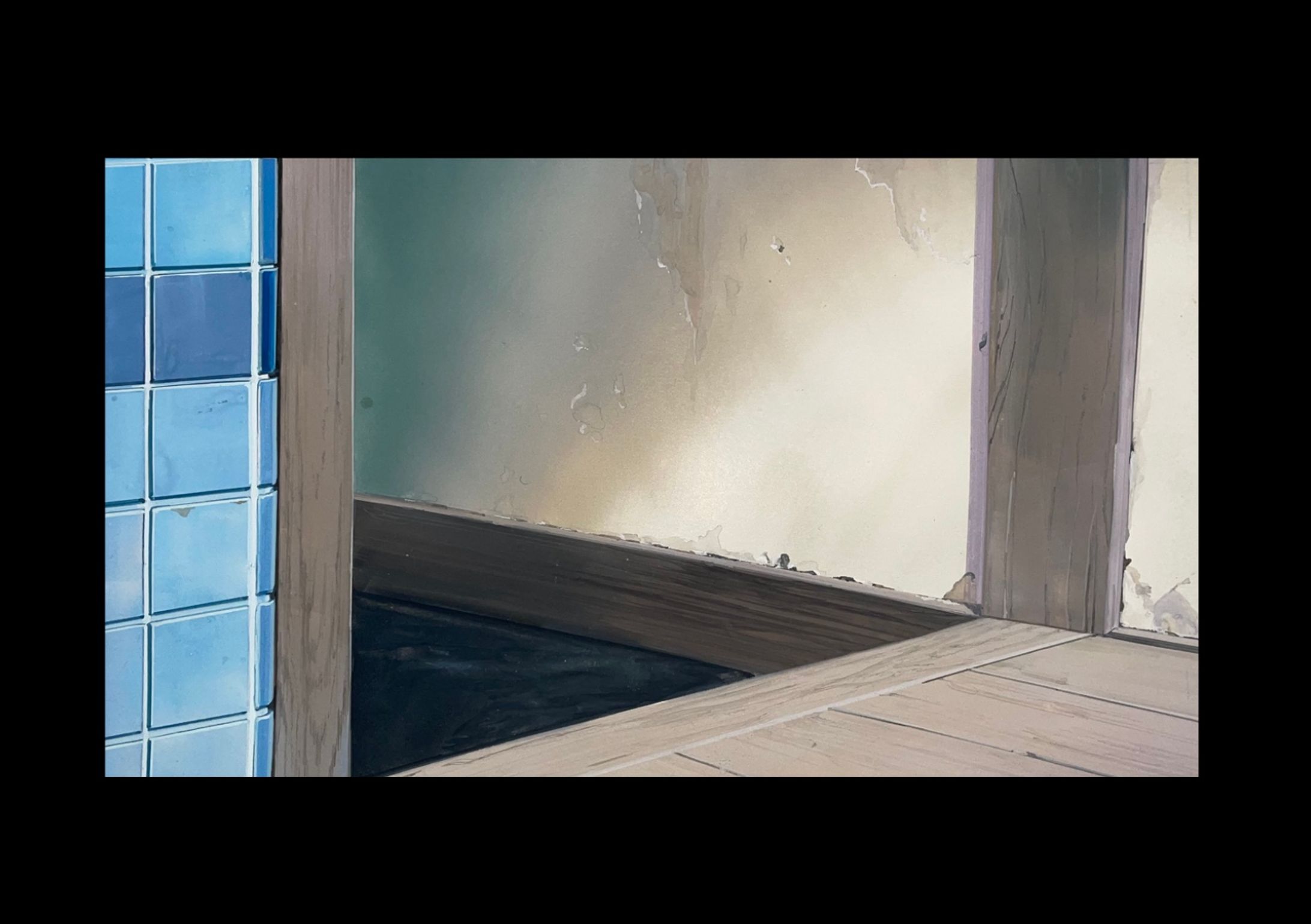 模写練習11 「草壁家の風呂 入口」-1