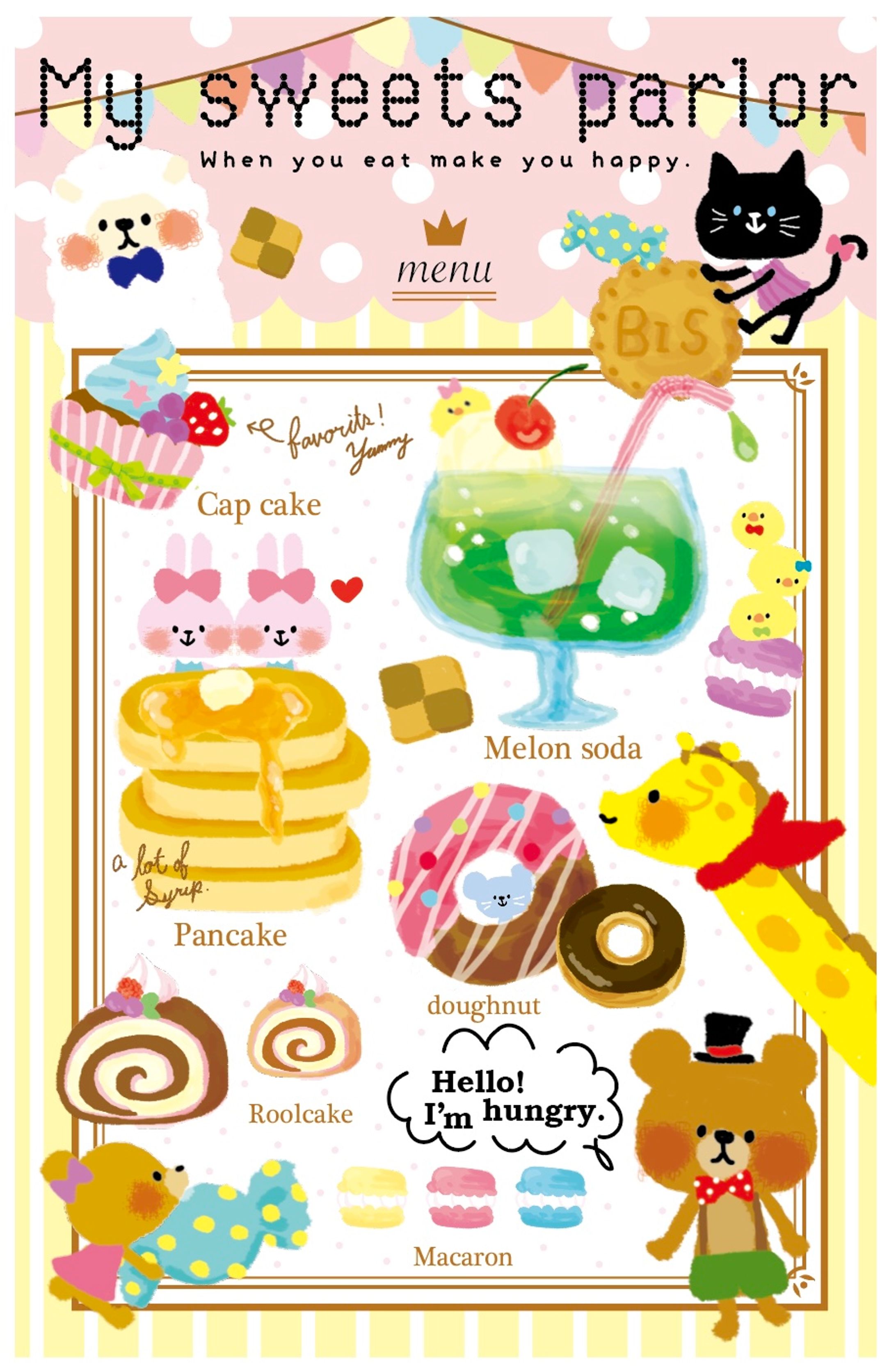 カフェメニューやチラシ-1