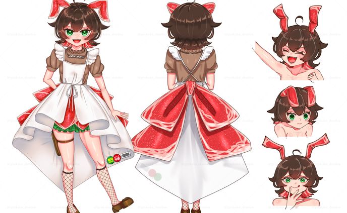 部位Tuber焼肉ちゃん／キャラクターデザイン