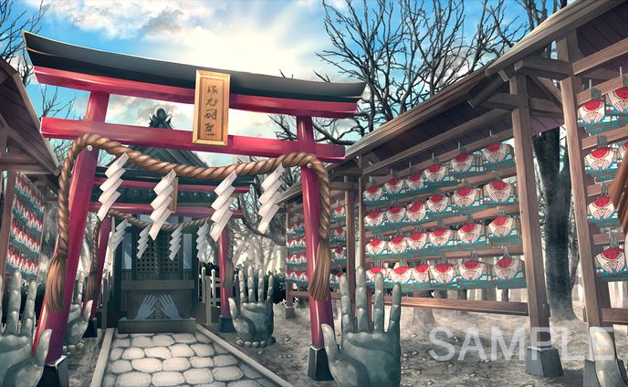 背景イラスト（神社納品絵）