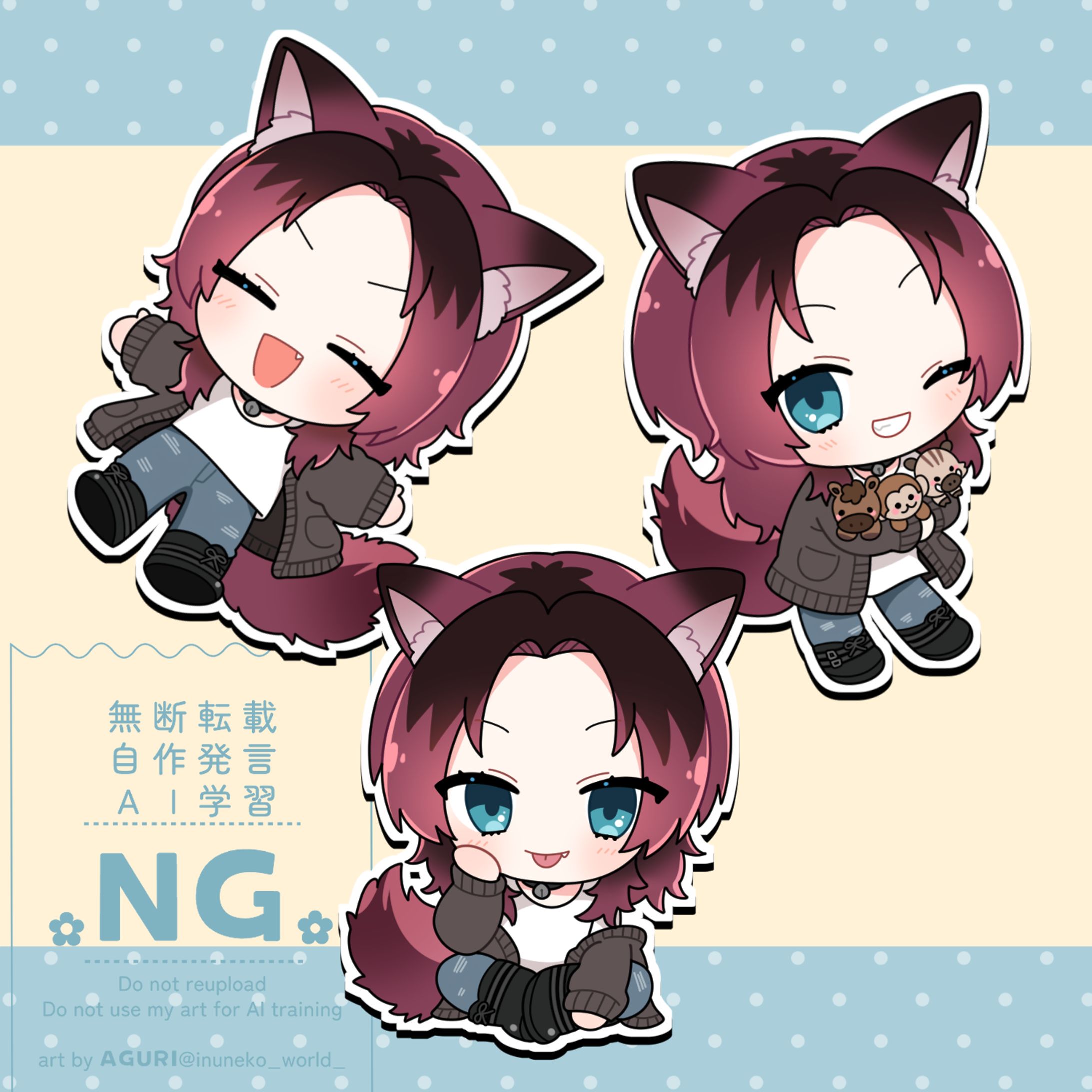 【緋芭様】シンプルミニキャライラスト-1