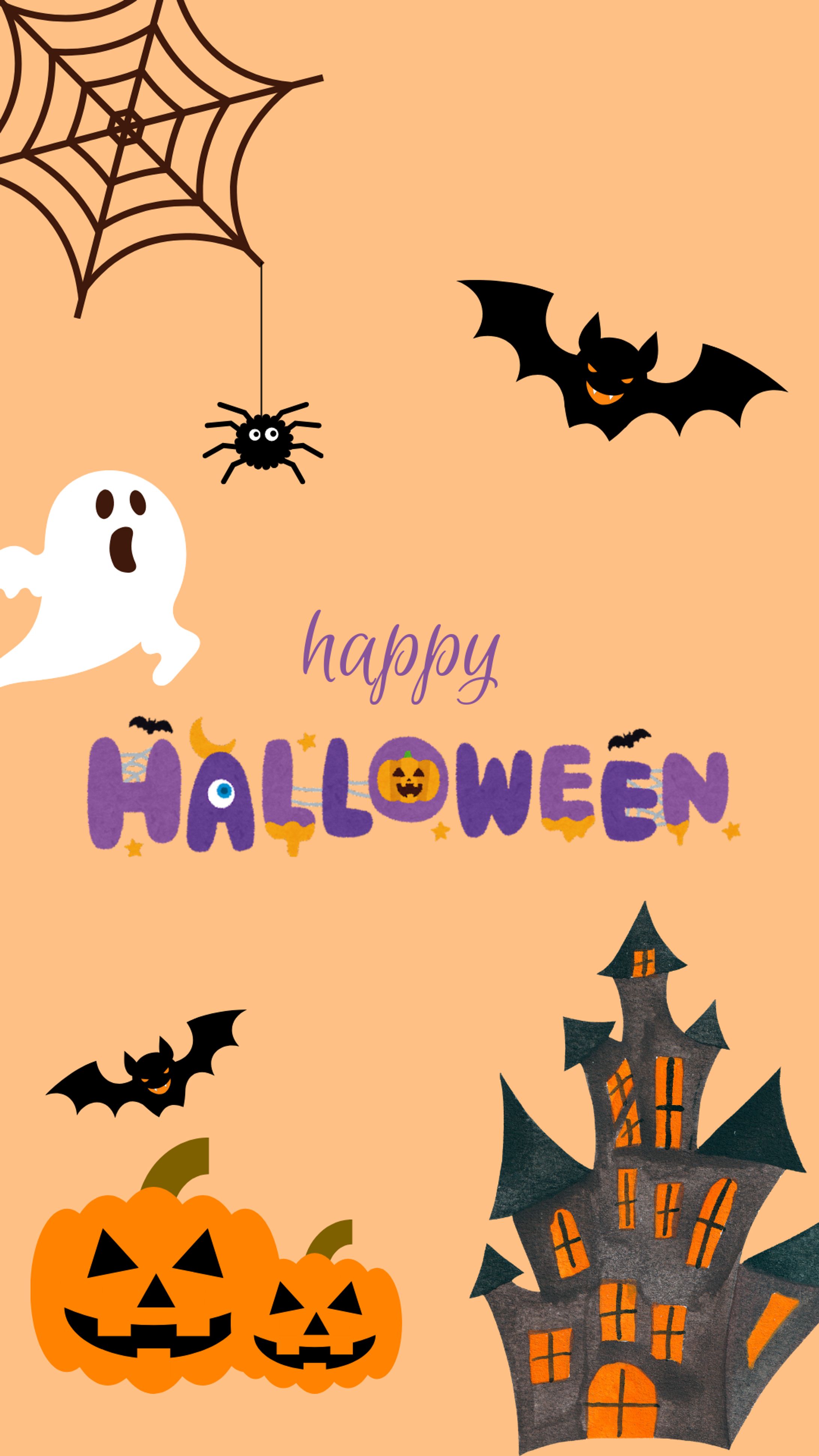 Orange Retro Happy Halloween Instagram Story-1