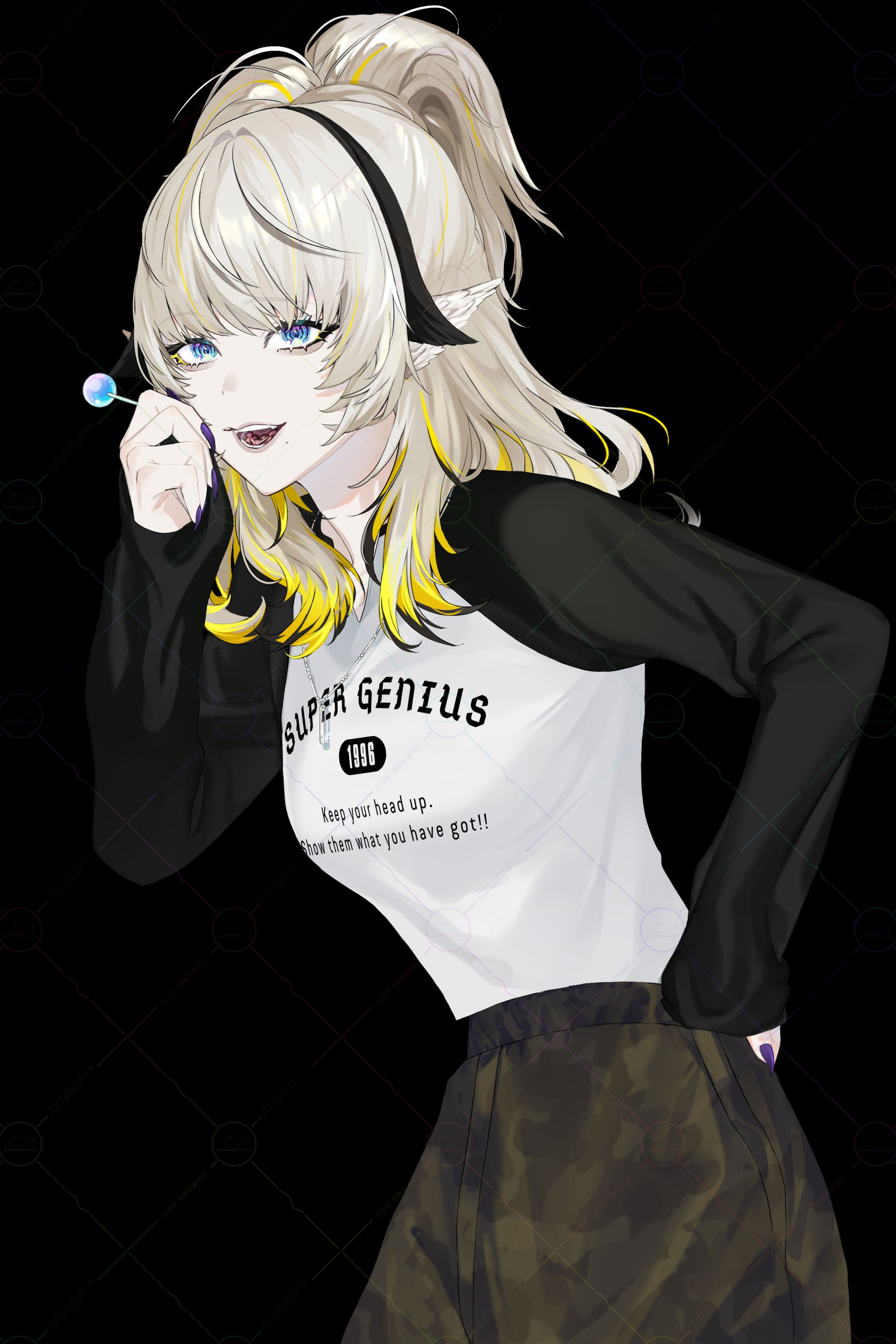 Vtuber『九來』様　FC配布用イラスト 2025.5-1