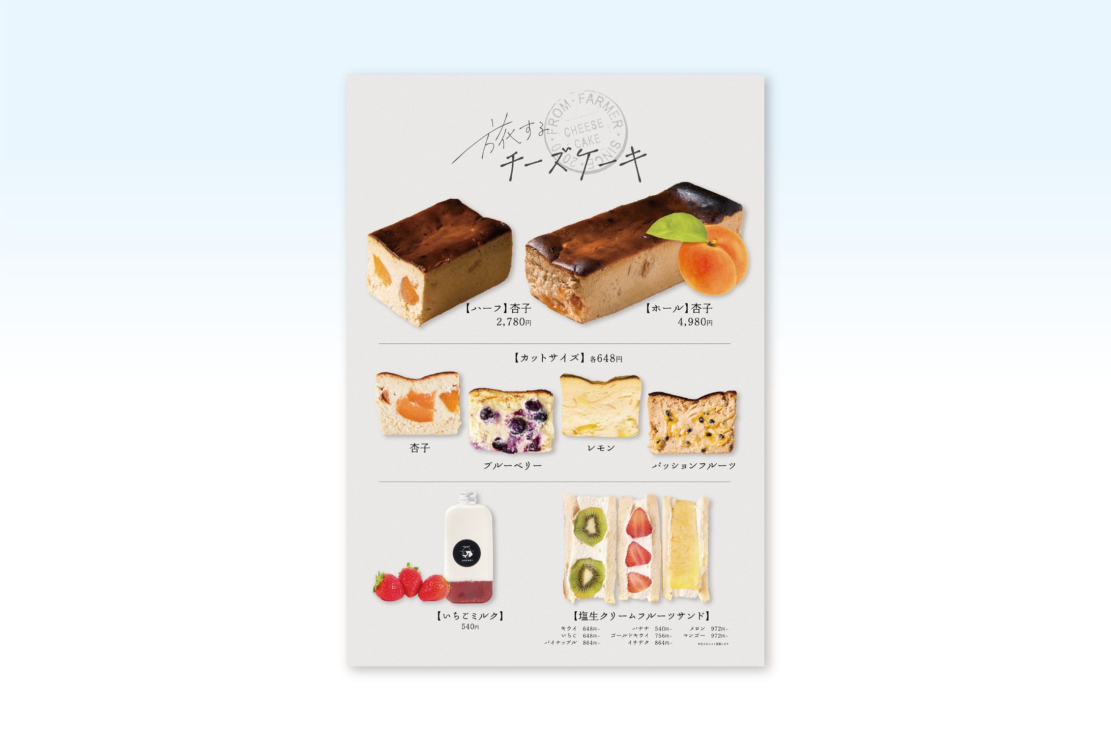 A3パネル　旅するチーズケーキ-1