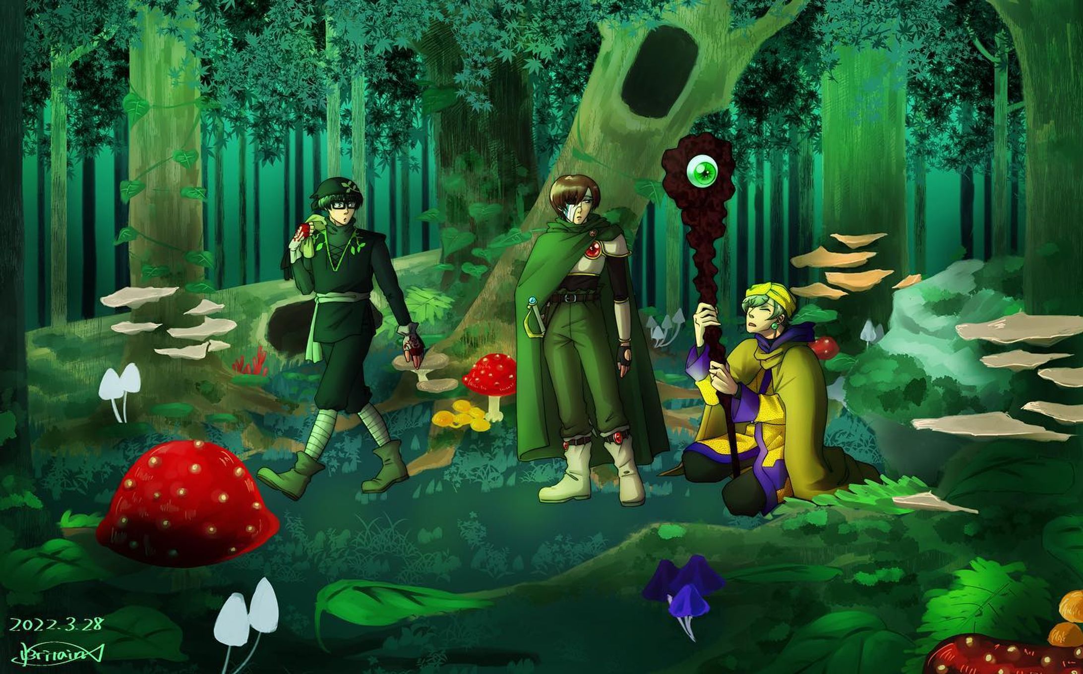 ファンタジーRPGパロ　原生林にて-1