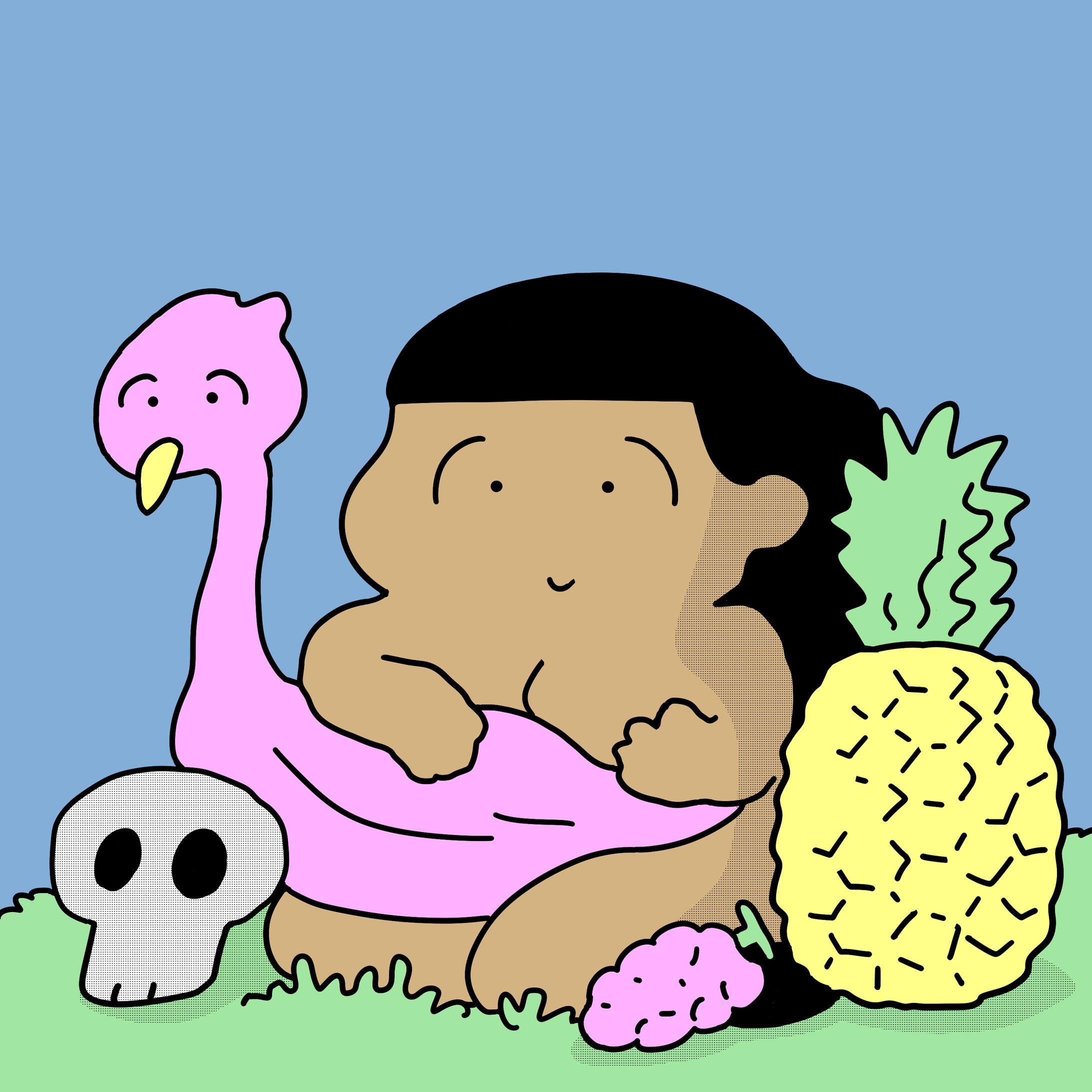 フラミンゴと女-1