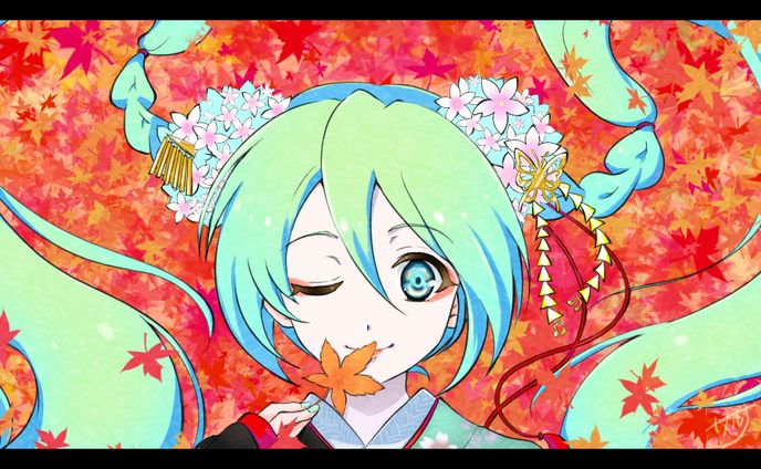京都ミクありがとイラスト
