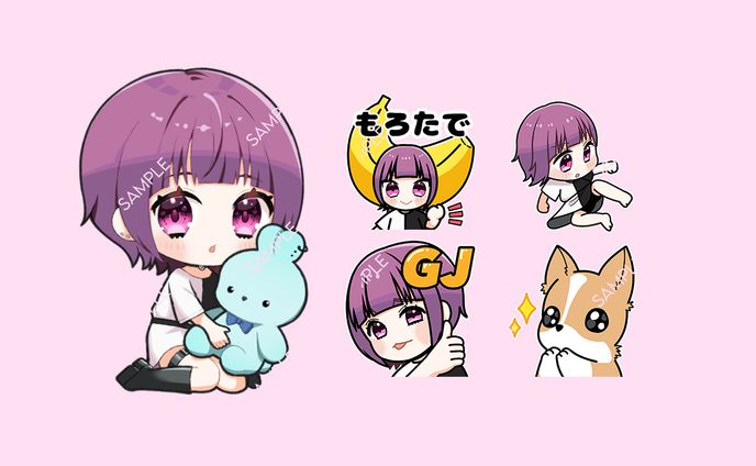 りなごんぬ様キャラクターデザイン、Twitchスタンプ、バッジ